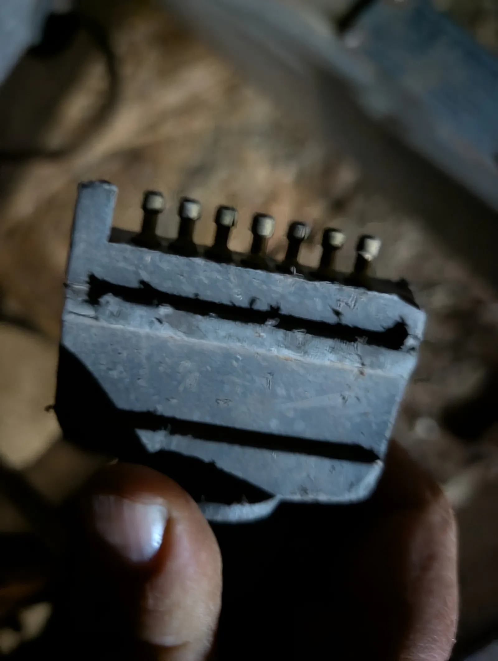 The broken connector. 