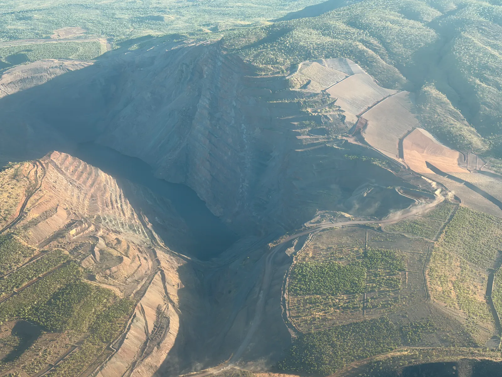 The former Argyle diamond mine, which at one time produced 90% of the world's pink diamonds. Now that the mine is closed the pink diamonds are even more exy!