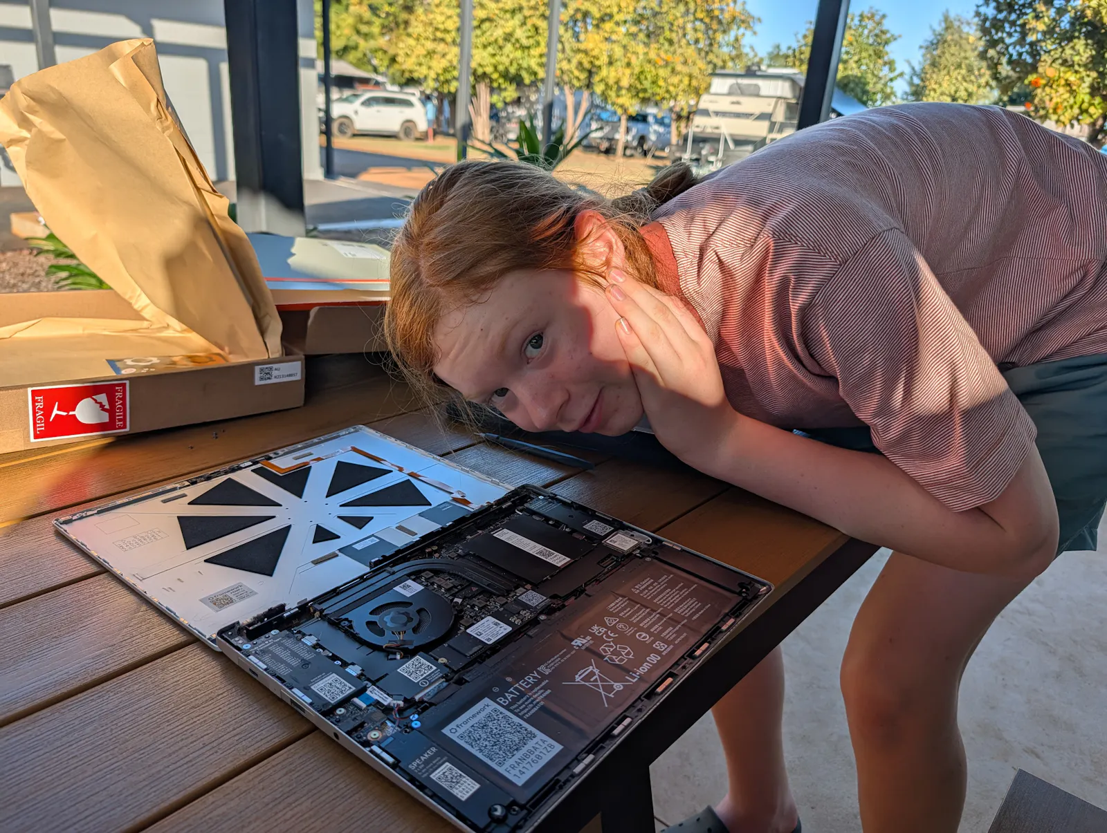 Bob and Toby repaired Toby's laptop that got damaged by the folding car seat in Frankie. Big win for splurging on a framework laptop for him - getting a replacement screen and installing it themselves was super easy and not too exy!
