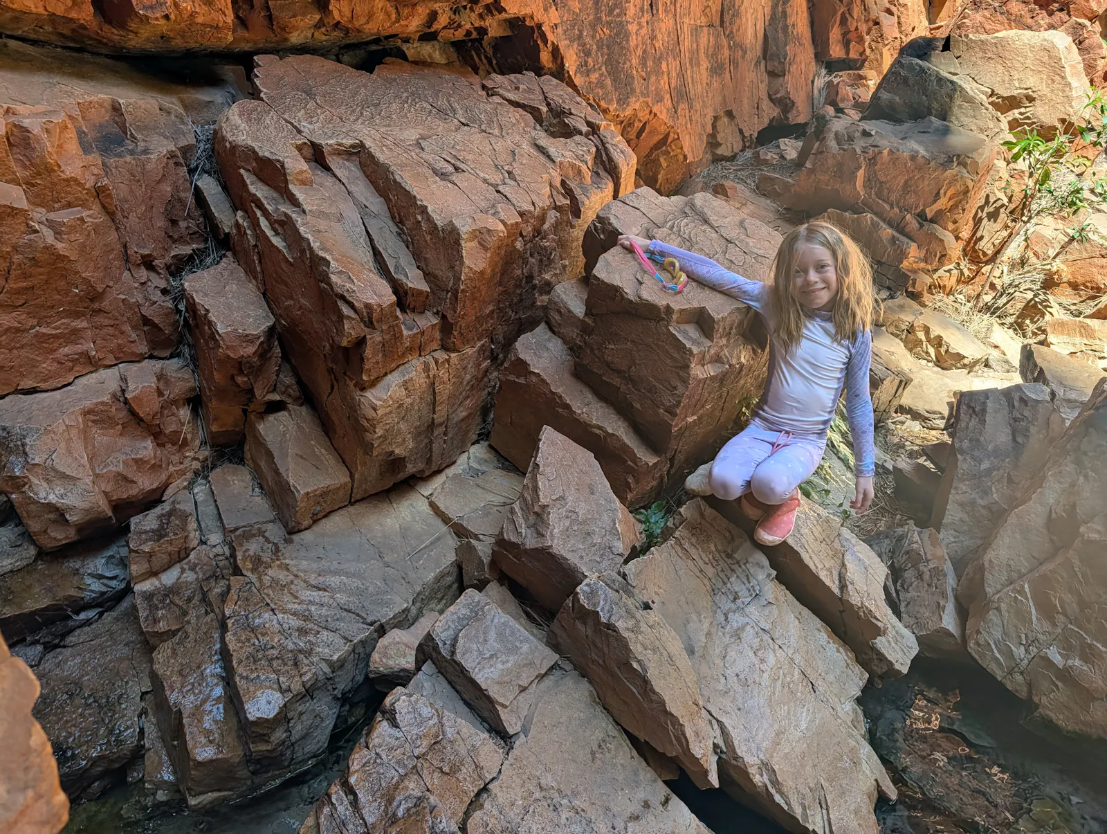 Josie was the only one of the kids who got into the water (much to Nora's dismay) and she mostly stuck to the rockpools near the thermal spring where the temperature was a bit less arctic!