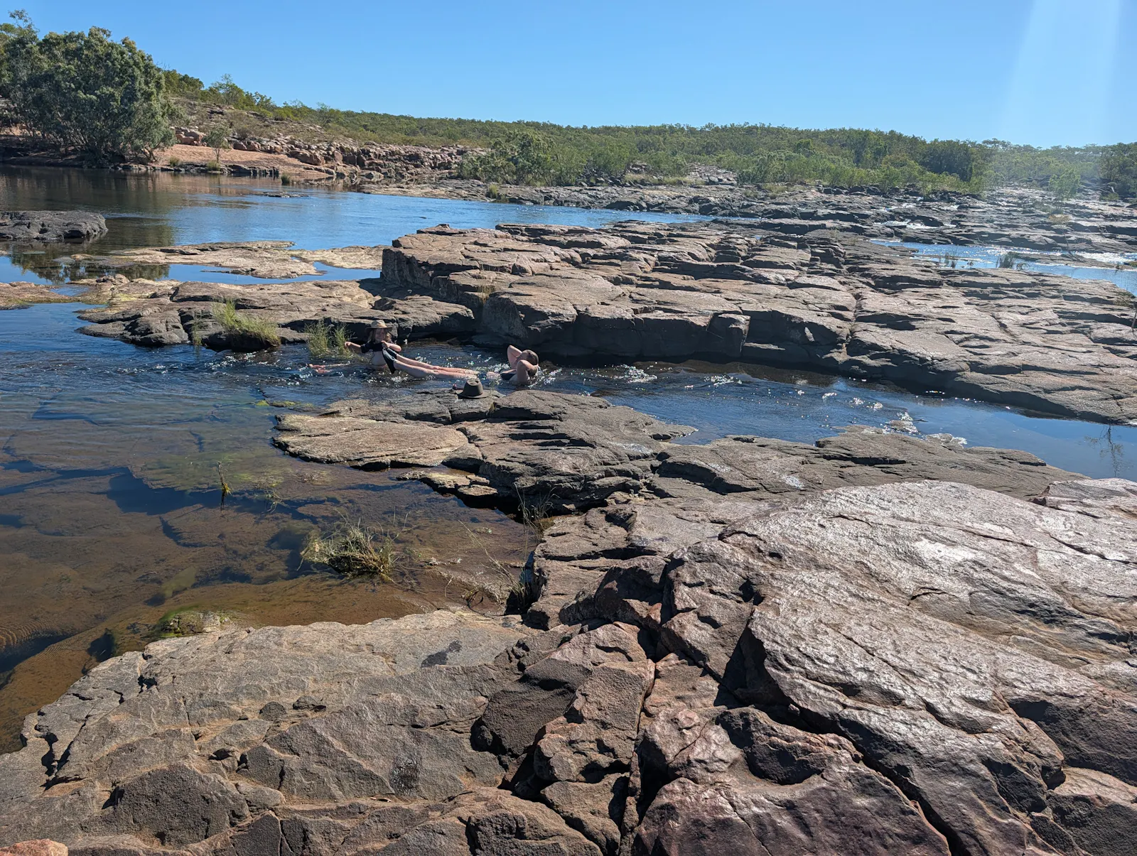 If you squint you might be able to make out both of us in amongst the rocks. 