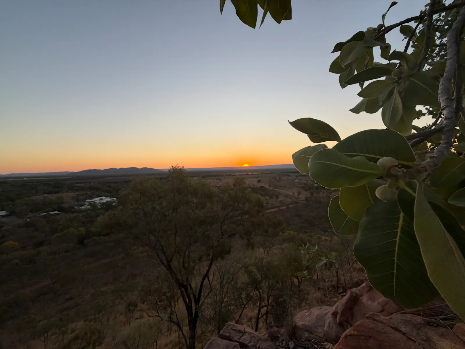 Our first sunset on Thegoowiyeng - we were a little late so we stuck to the lower lookout with the promise of coming back another day.