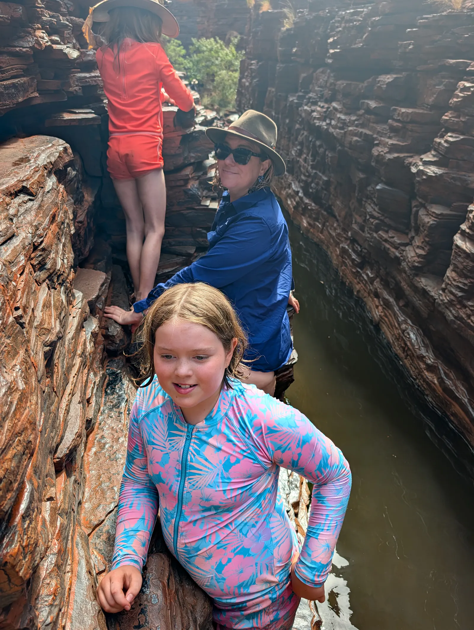 Our attempt to avoid getting wet on the way back was mostly successful - it got a bit dicey when Bob dropped one of the pool noodles but we were able to salvage it without getting too wet!