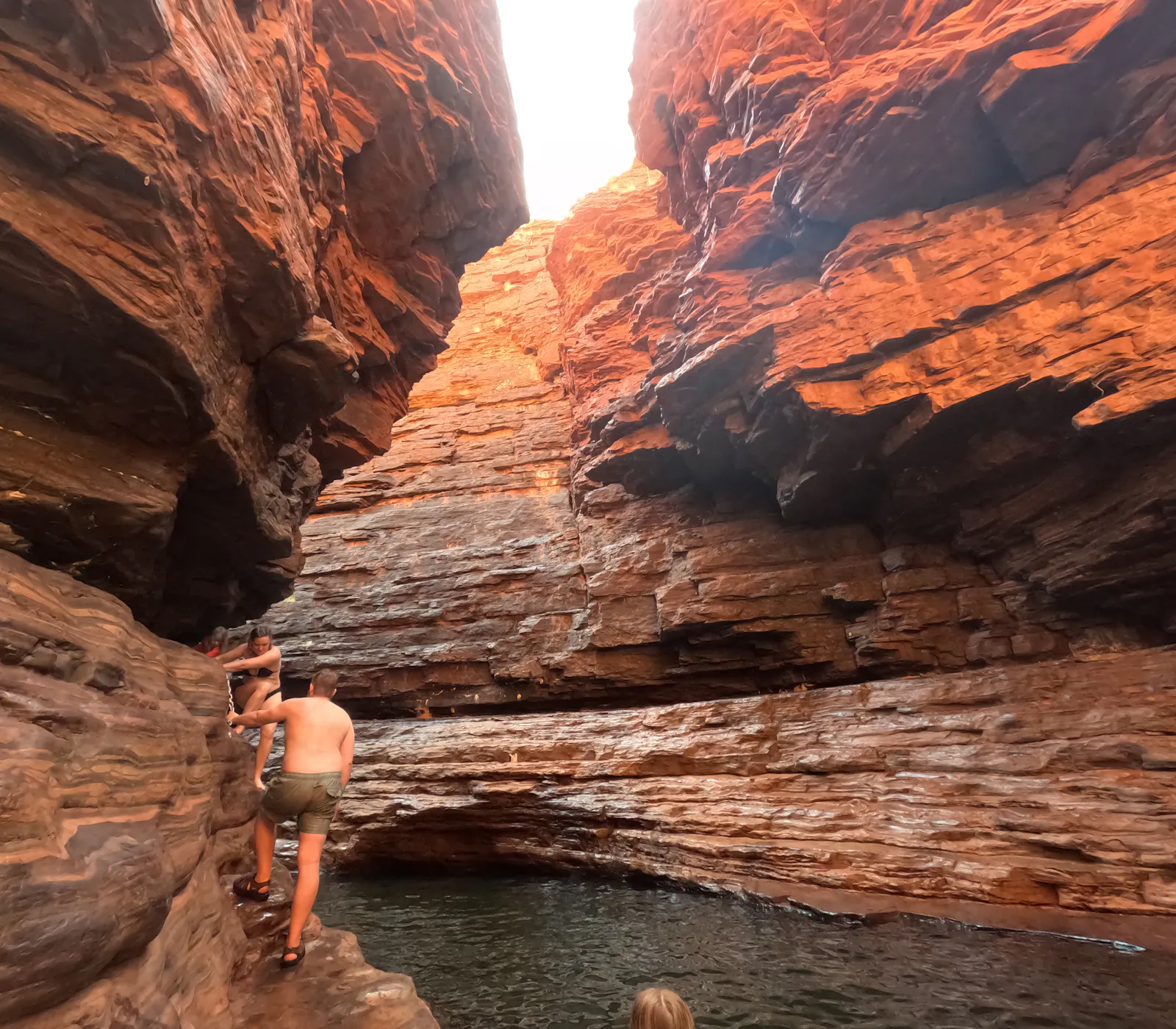 The pool was deep enough for those of us brave enough to jump from a (not very high!) rock shelf. Evidence of our bravery in GIF form to follow!