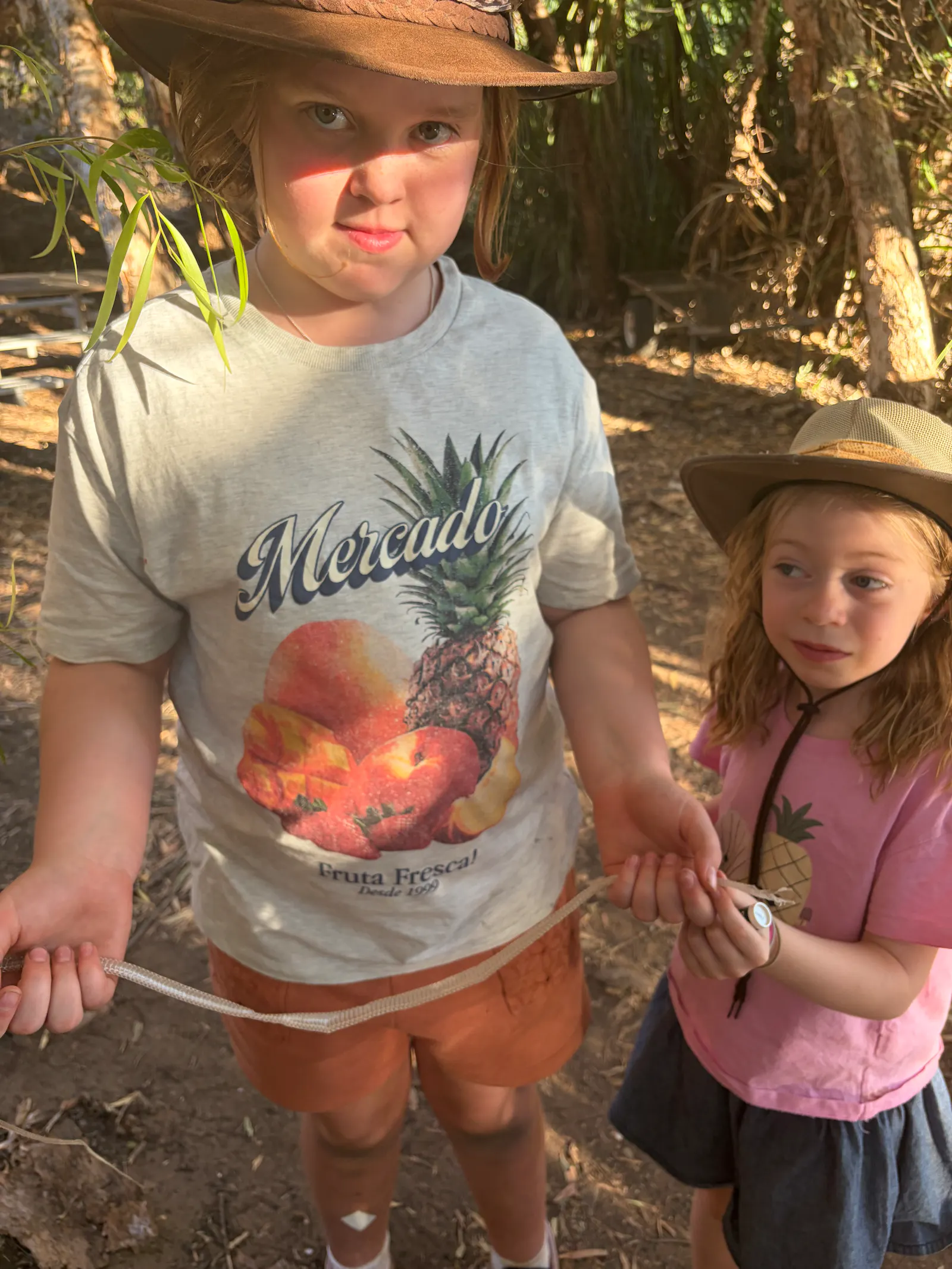 On the way back to the boat the girls found an abandoned snake skin - so cool. 