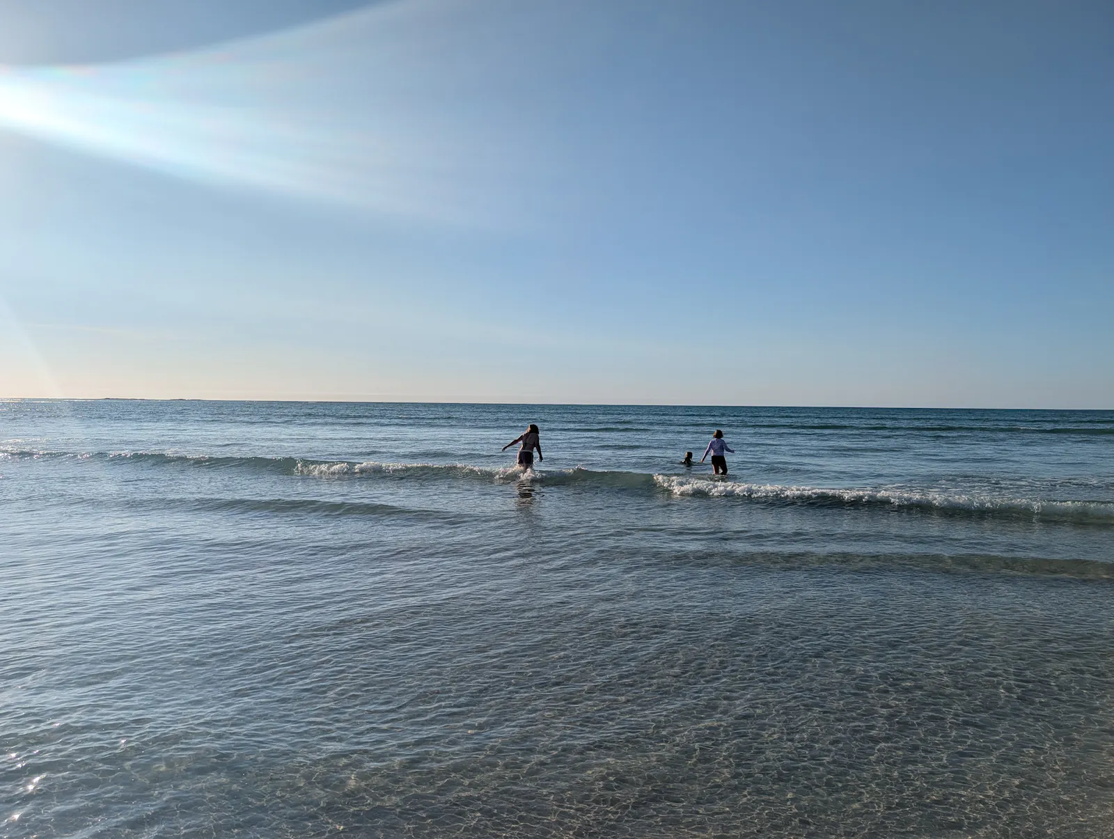 The water was lovely and warm!