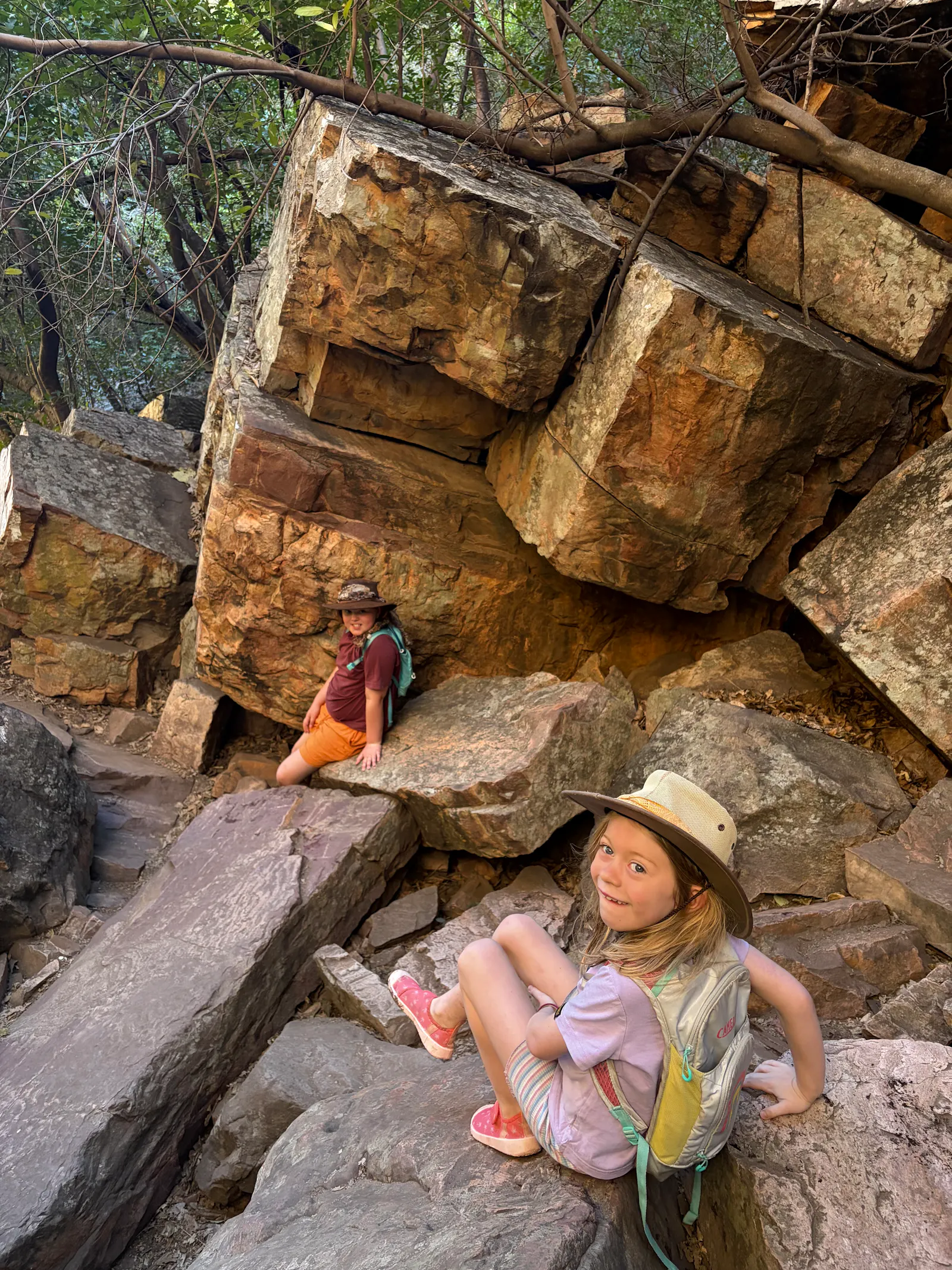 All 3 kids have really enjoyed the more challenging rock scrambling elements of the walks!