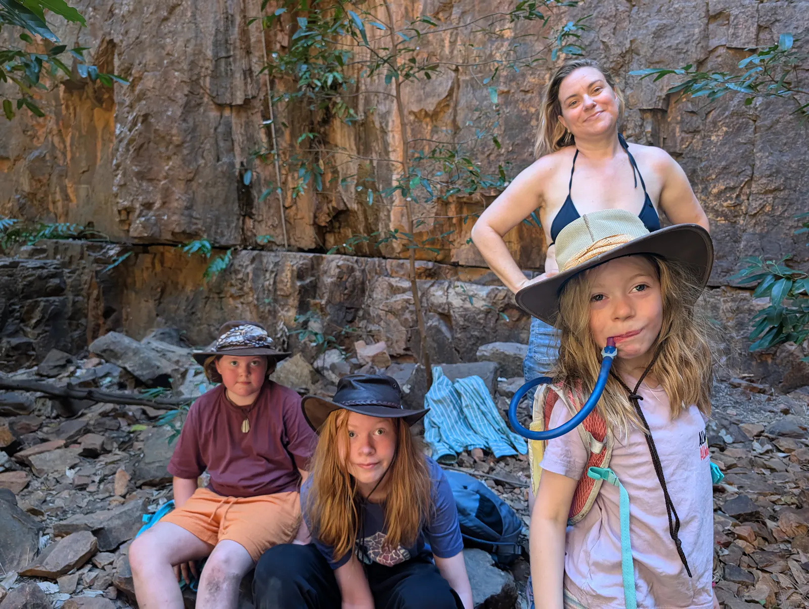 We were all very grateful to reach the gorge and sit to catch our breath and eat some snacks. And, of course, blow the horn!
