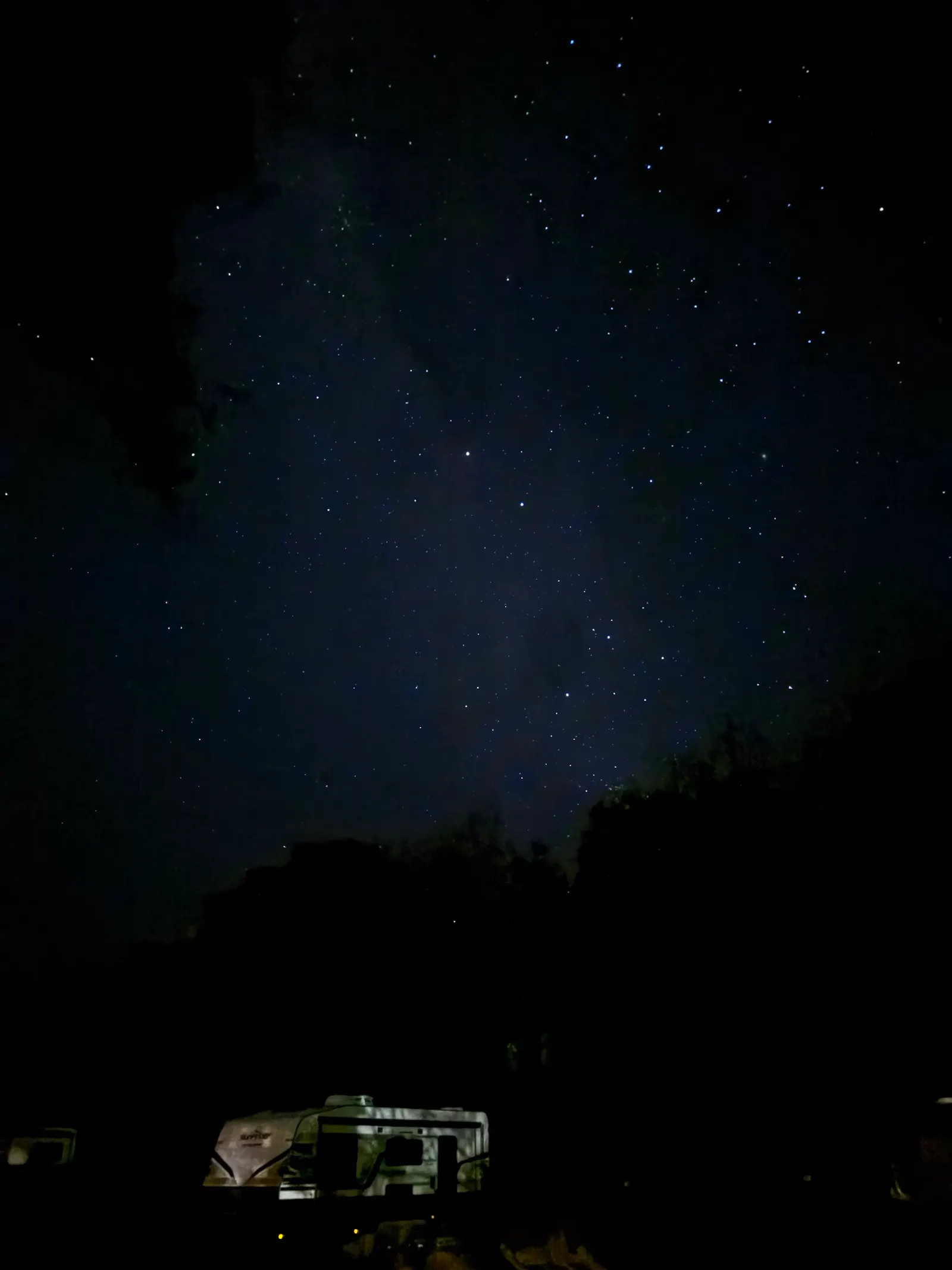 A nice shot of a caravan (not ours!) in the starlight โญ