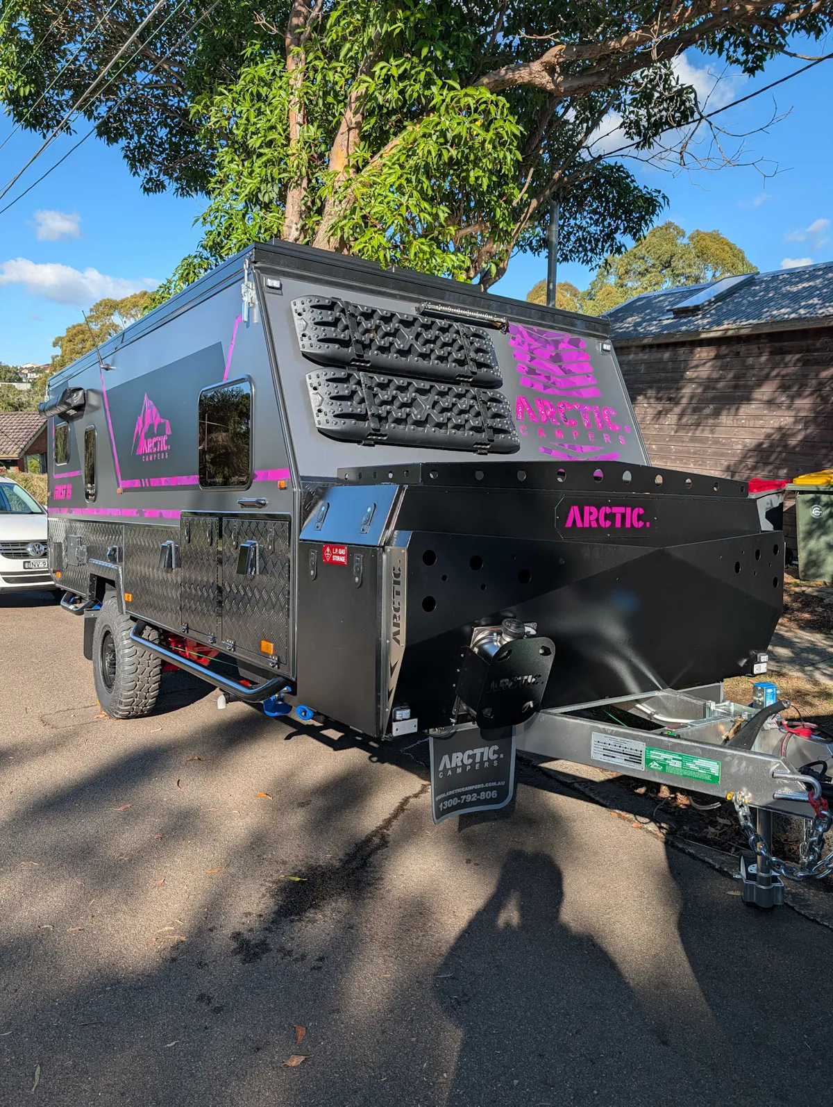 This is our caravan, Vivi or Vivian. We're going to take her all over Australia.