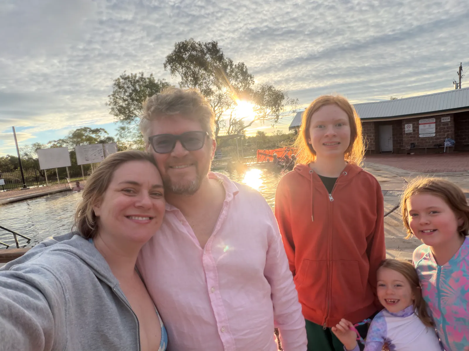 Sunset at the Artesian Baths in Lightning Ridge
