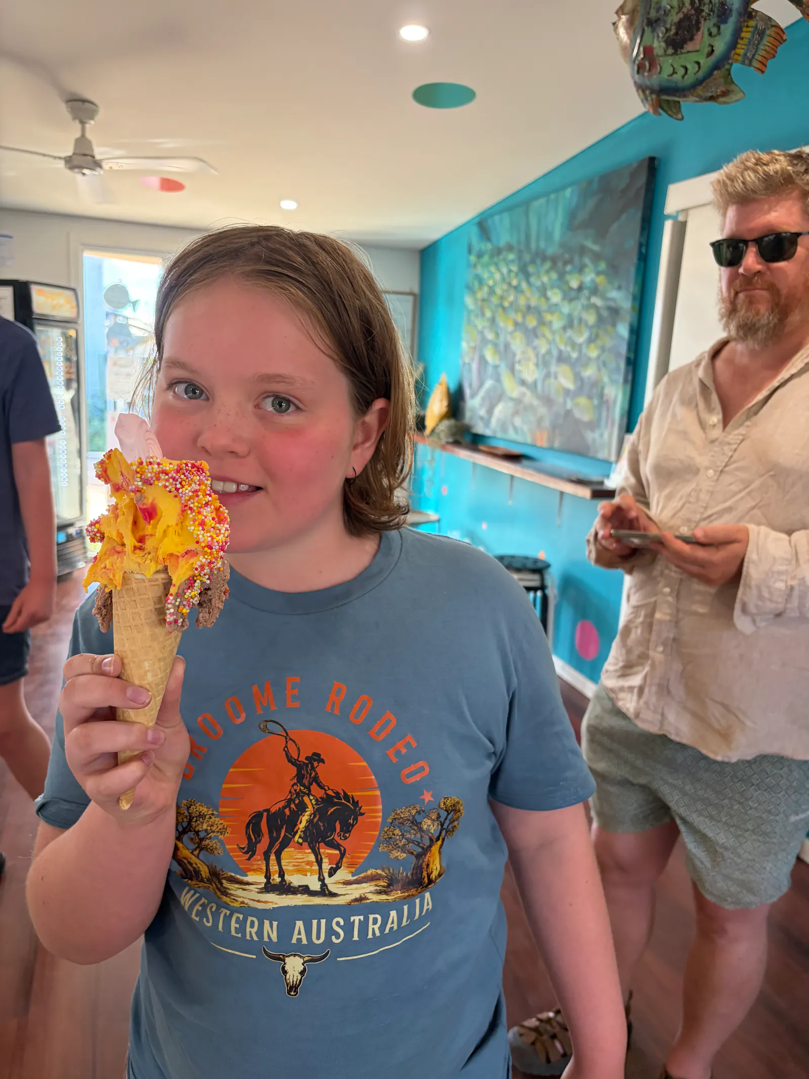 We treated ourselves to some yummy icecream from Sweet Ningaloo in Exmouth on the way home. 