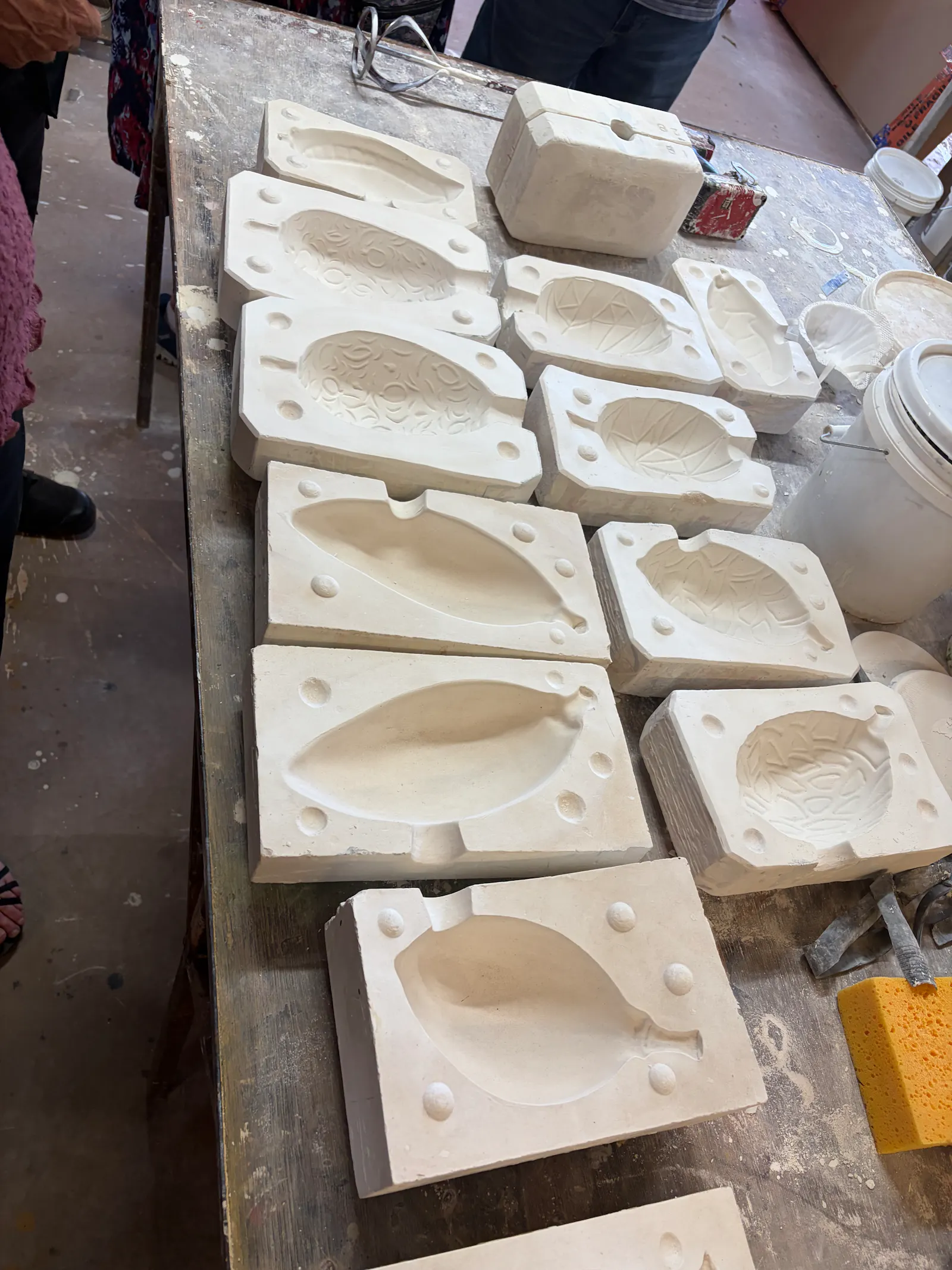The moulds used to create porcelain boab nuts.