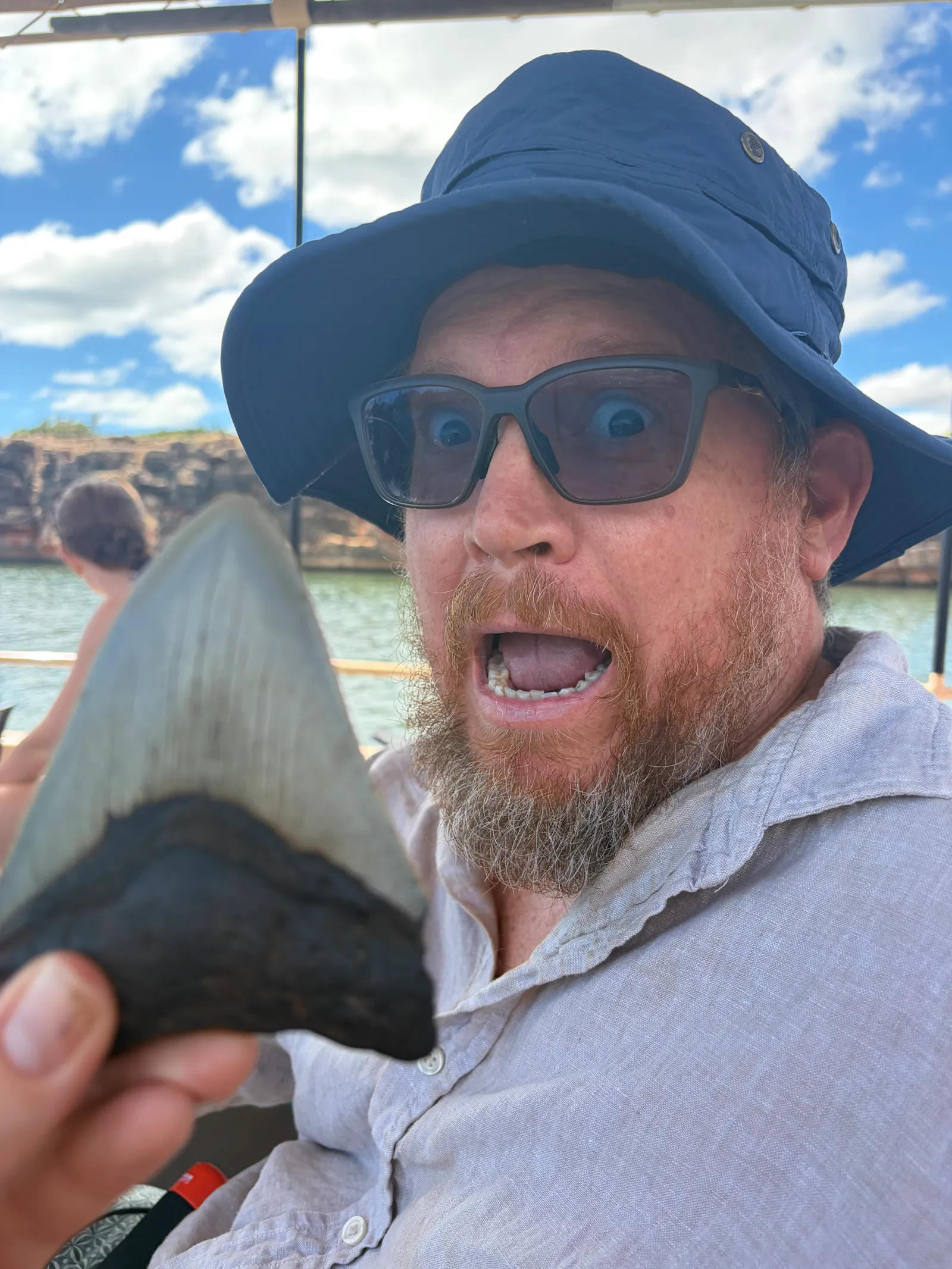 A really old, big shark tooth!