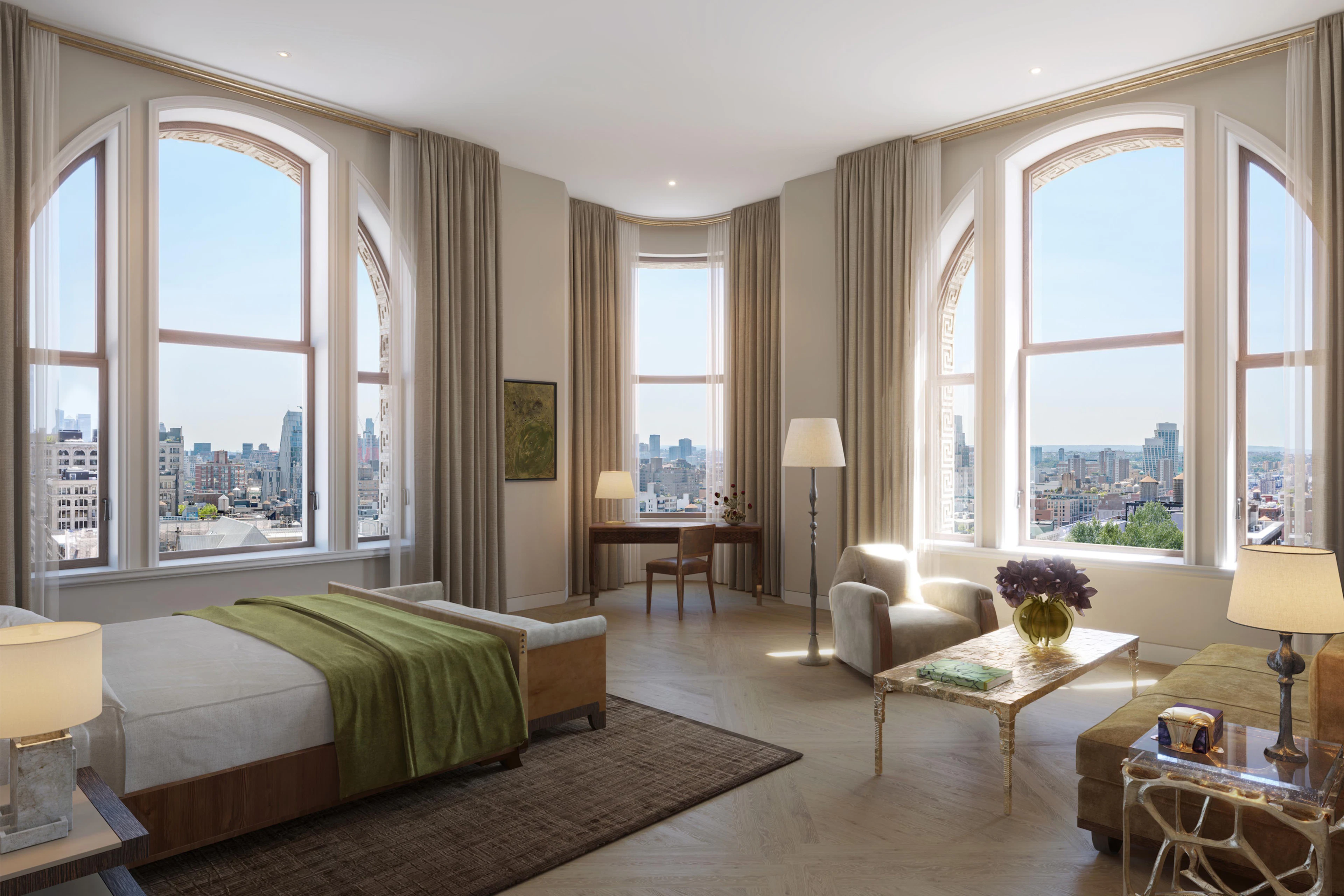 The Famed Flatiron Is One of Many Historic NYC Buildings With Condos Up for Sale This Spring Interior bedroom of The Flatiron Building
