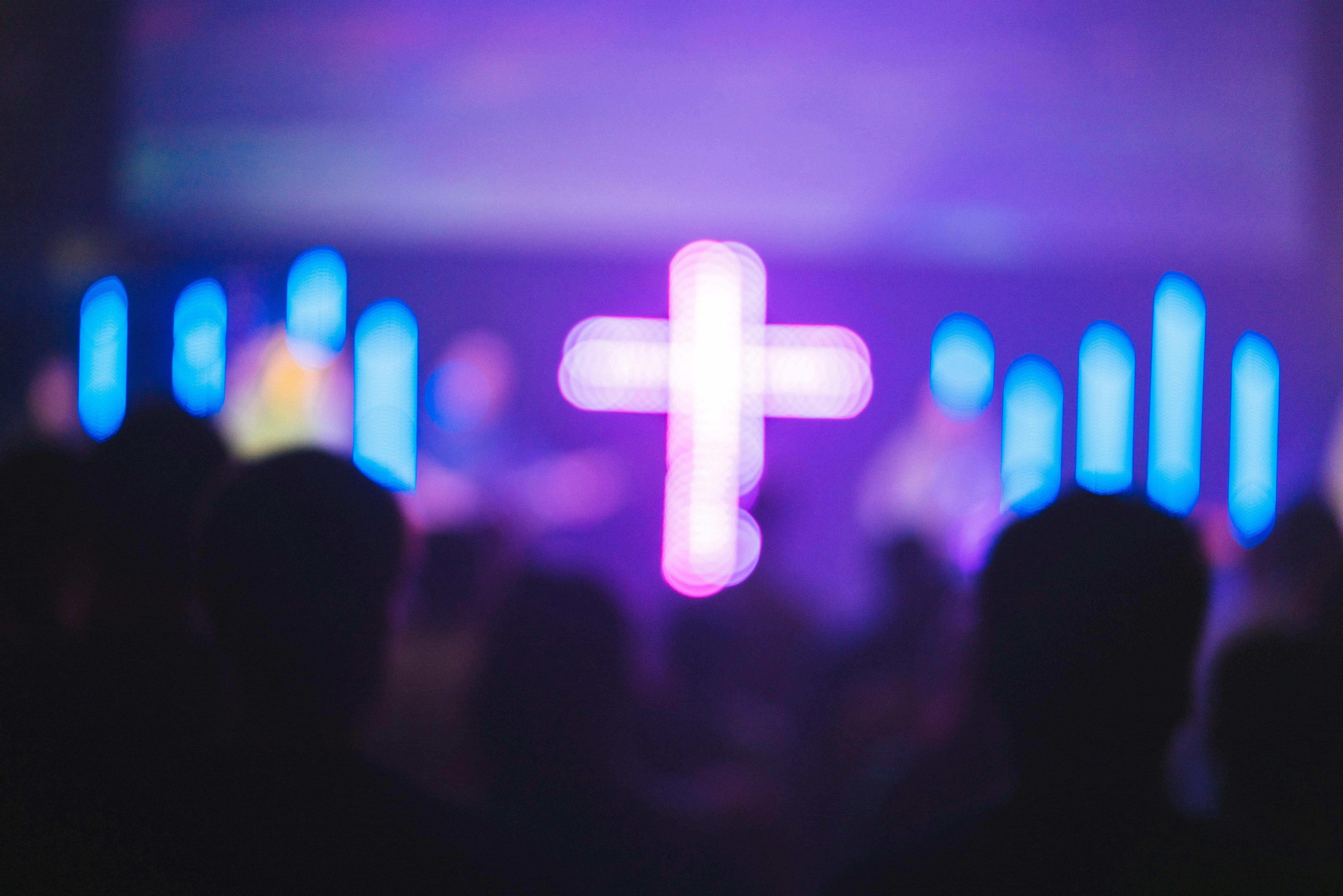 Blurred images of a cross