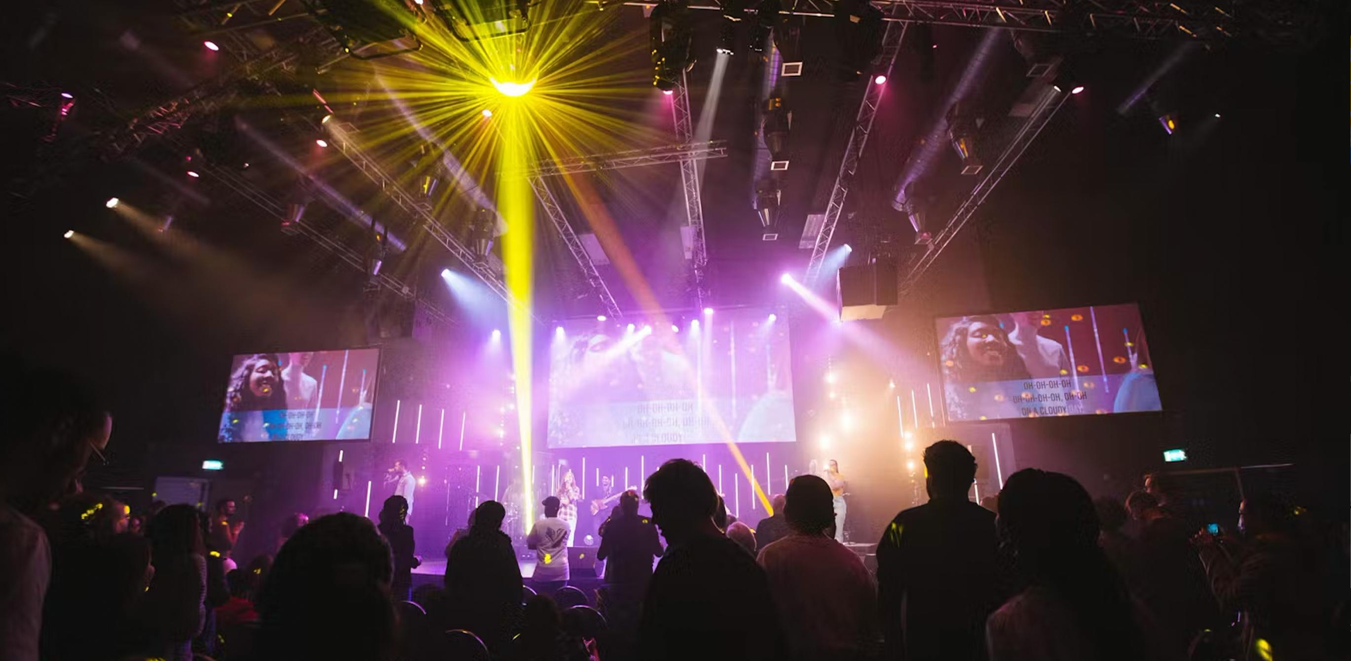 An in progress church service