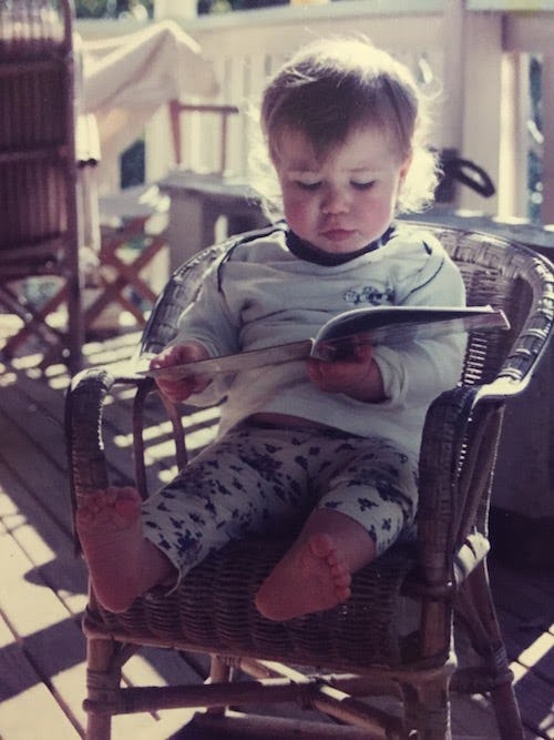 photo of a child reading