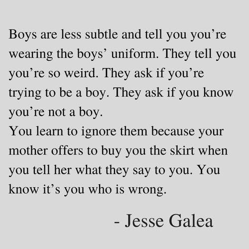 A text excerpt from Jesse Galea’s work