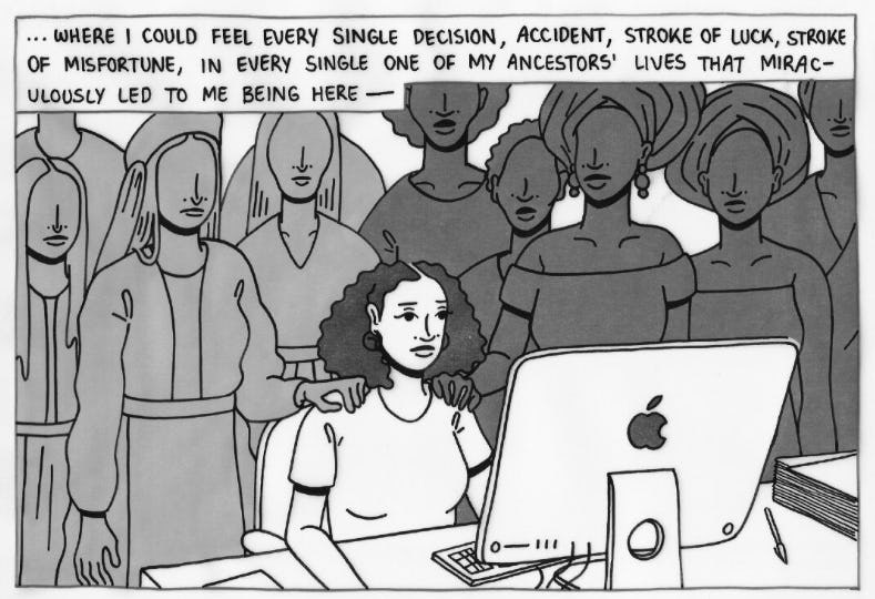 A panel from Claudia Chinyere Akole’s graphic essay ‘Chinyere’