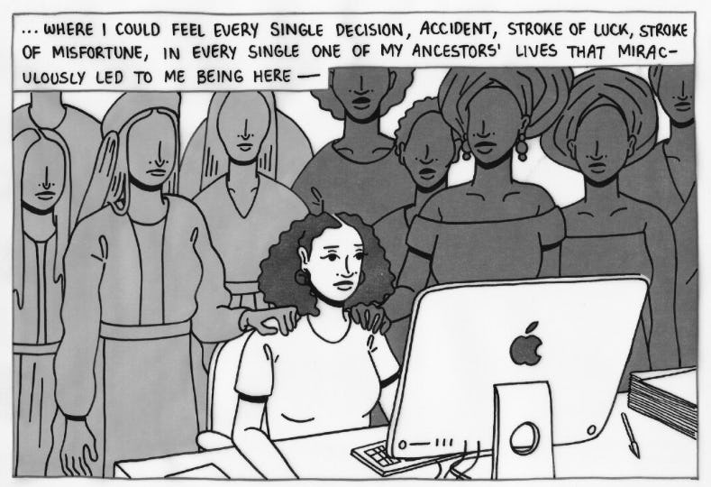 A panel from Claudia Chinyere Akole’s graphic essay ‘Chinyere’
