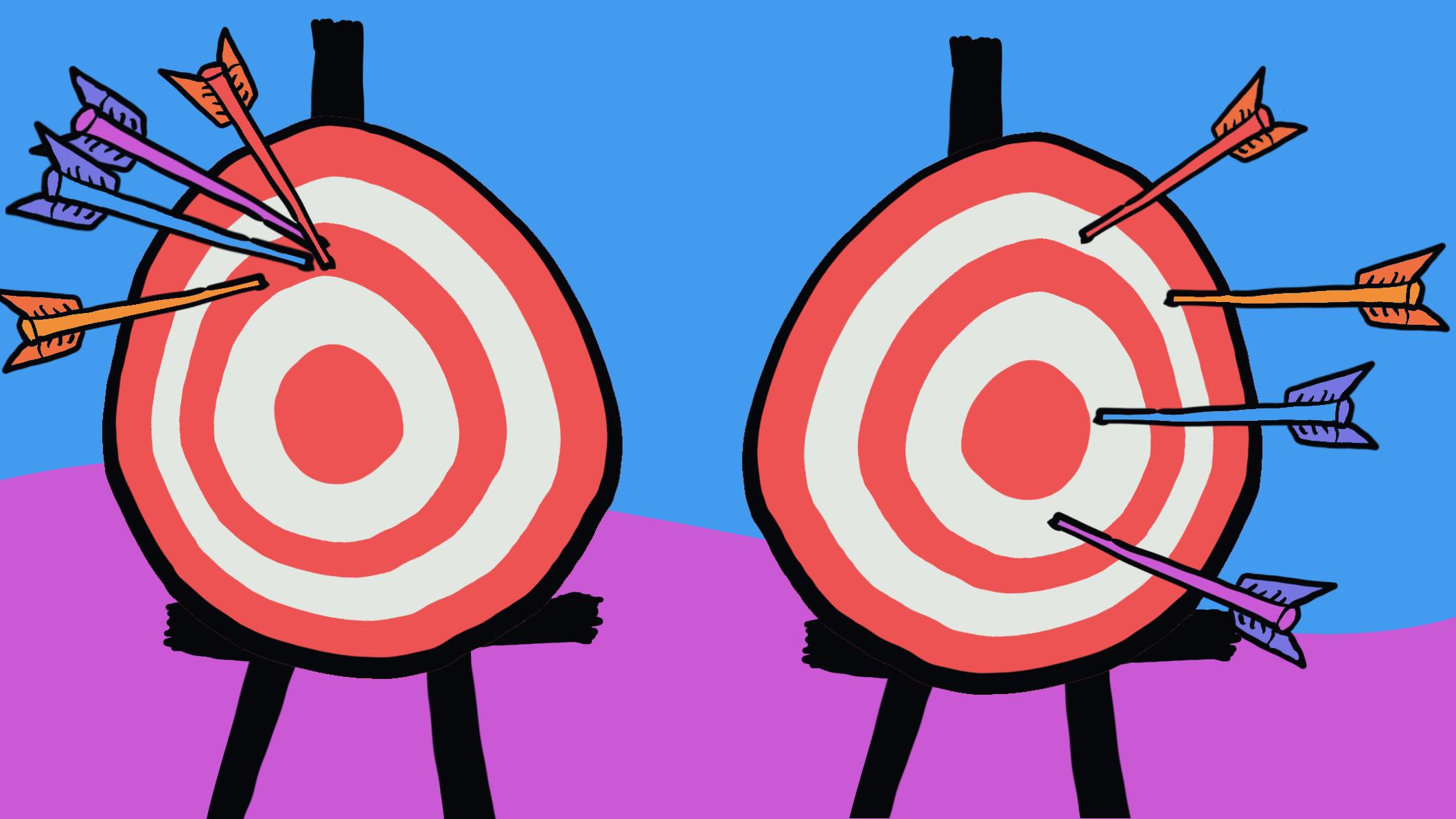 2 archery target board