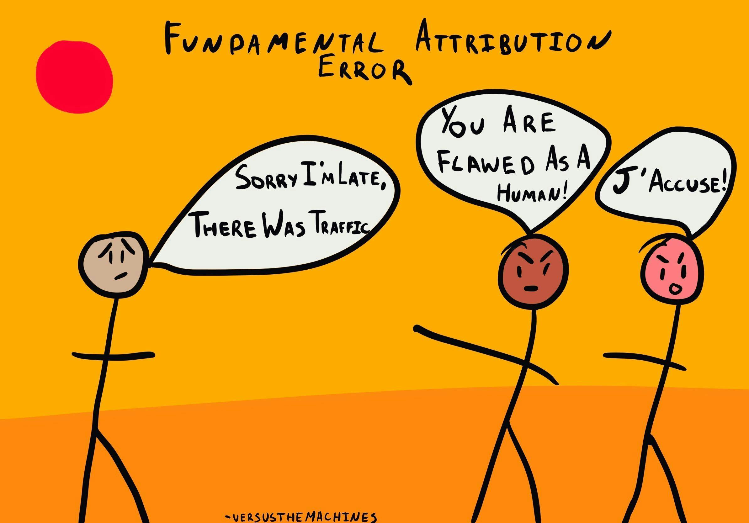 Fundamental Attribution Error illustraion