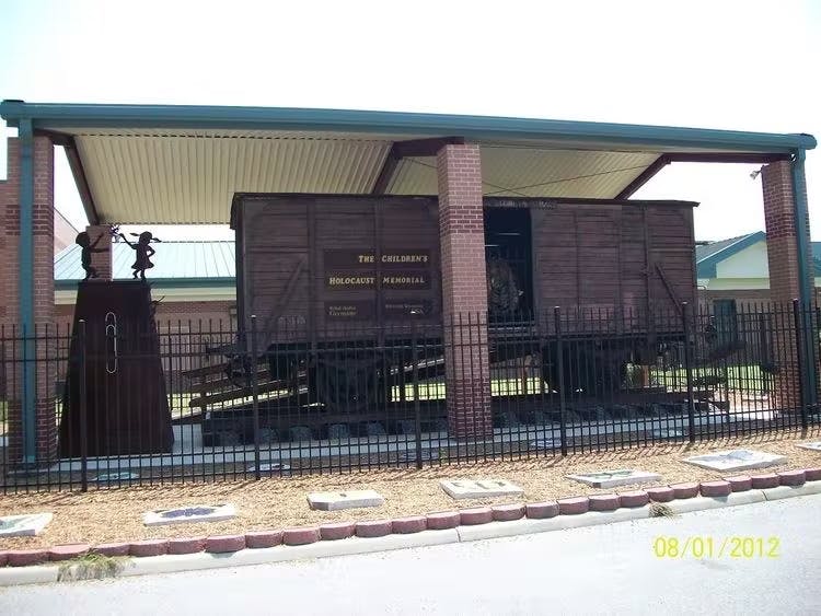 The memorial, based in a German cattle car 