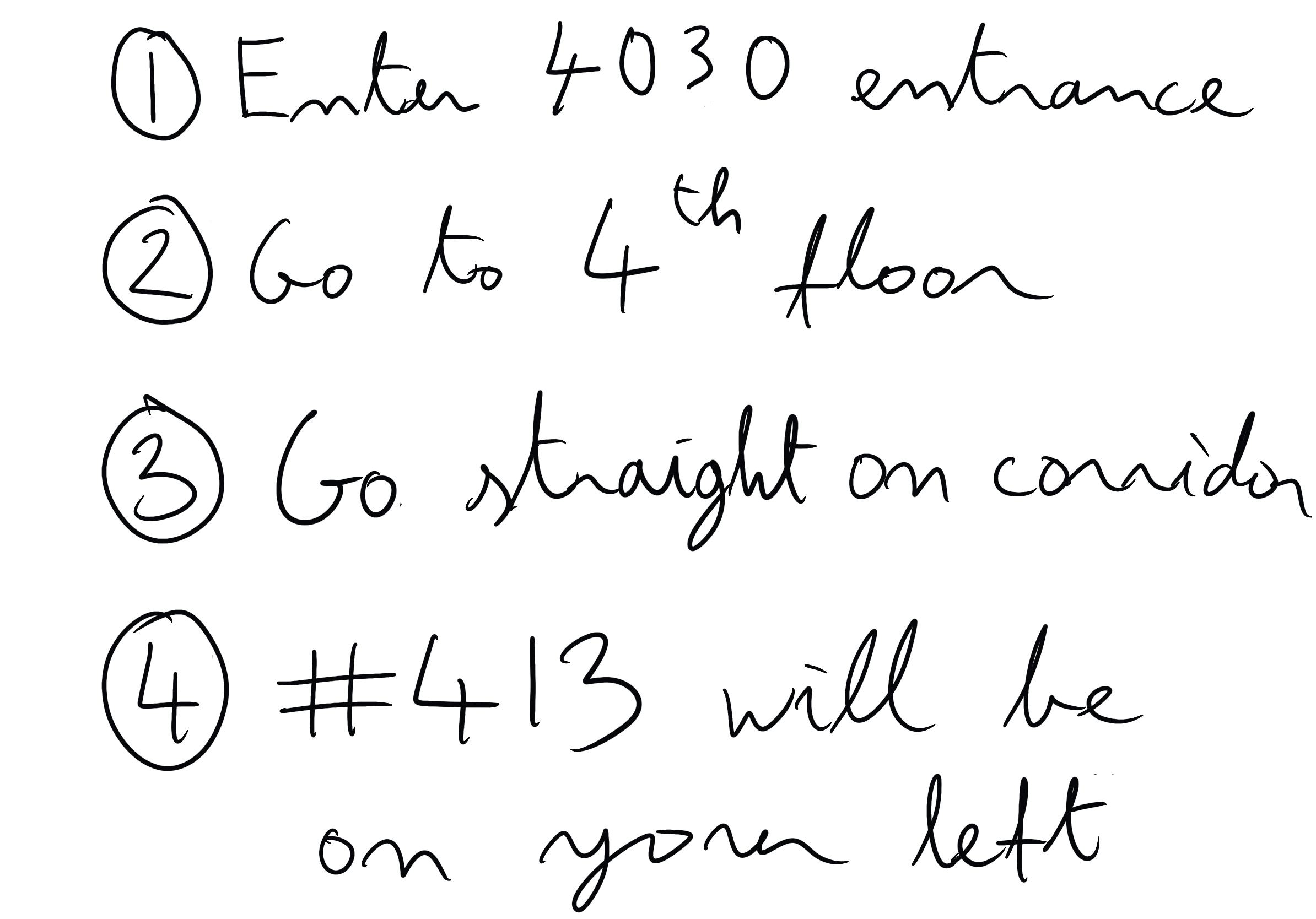 Written directions to TDL office