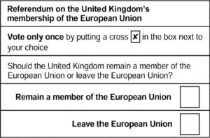 referendum on UK in EU