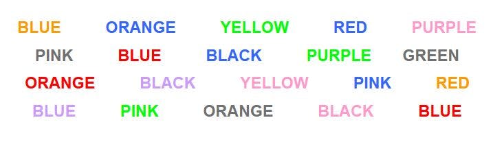 words of colors