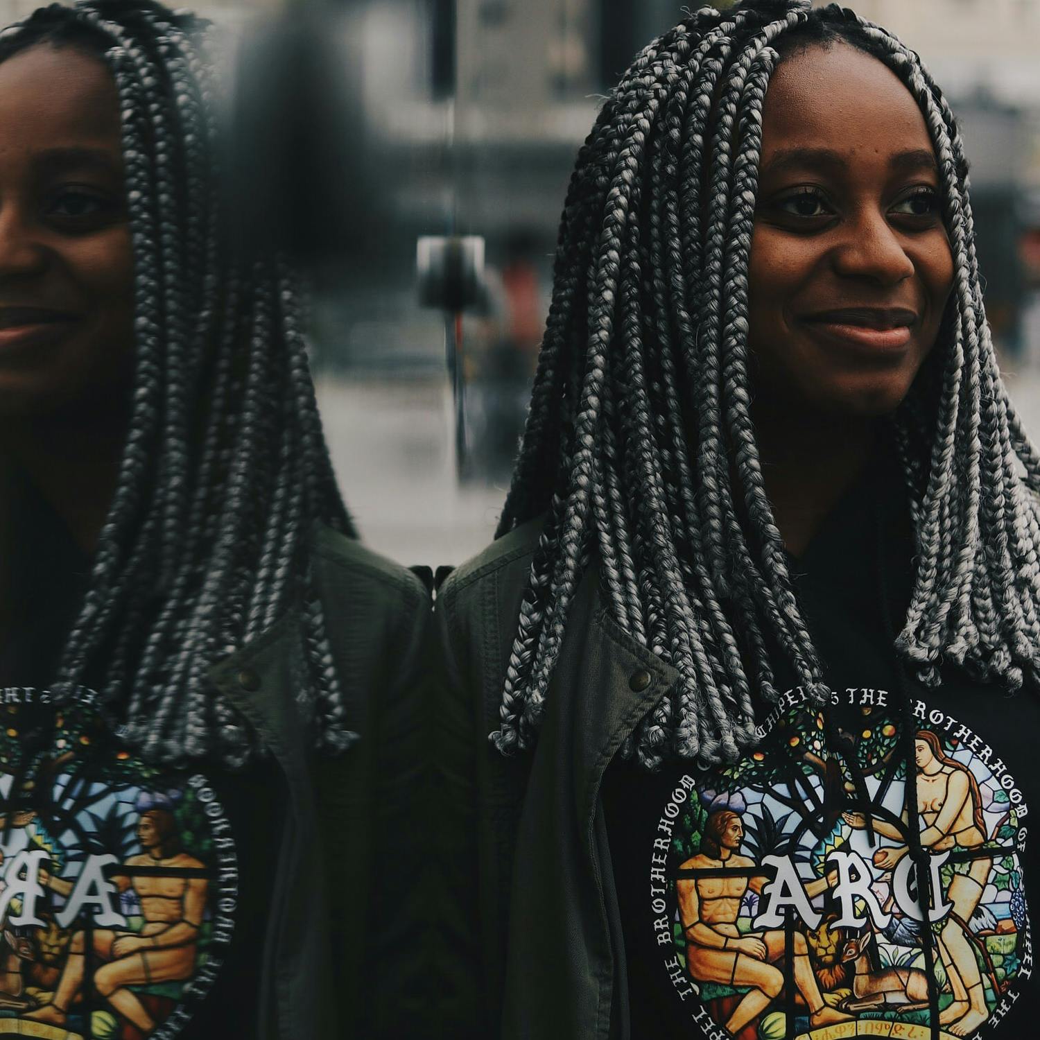 Woman smiling