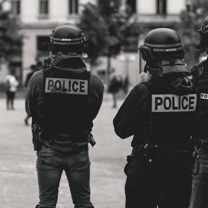 Police don riot gear