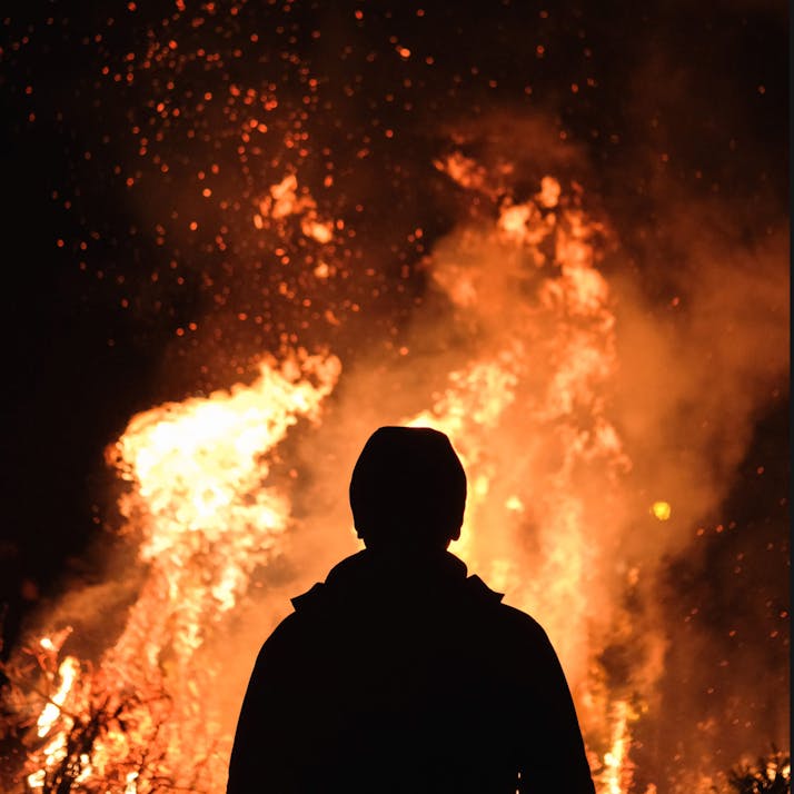 Man by Fire