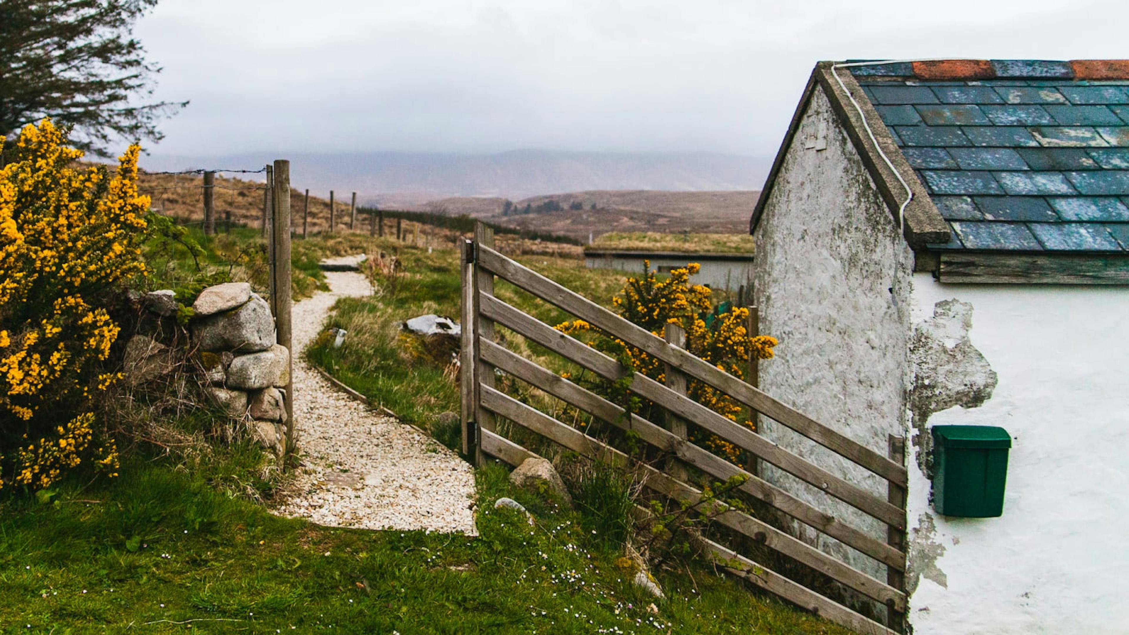 A path leading to an Irish farmhouse.
