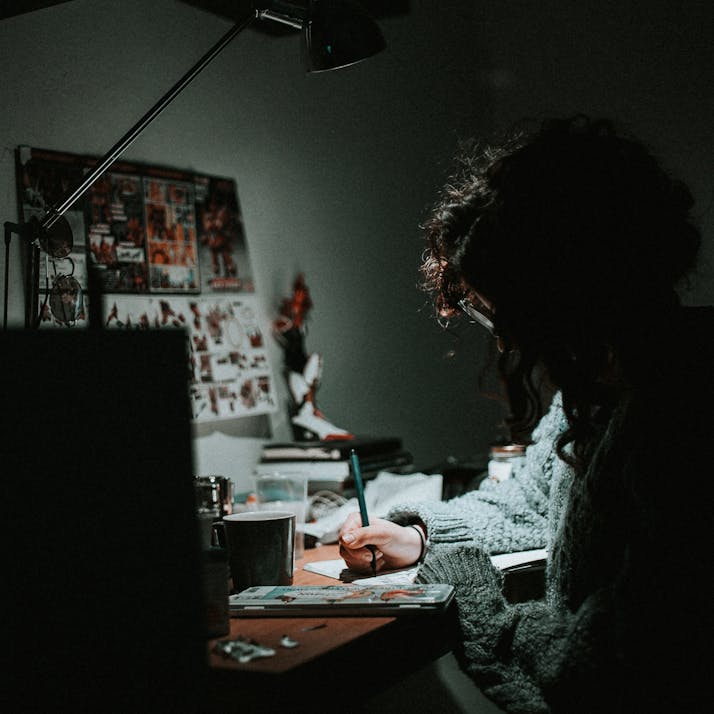 Person studying