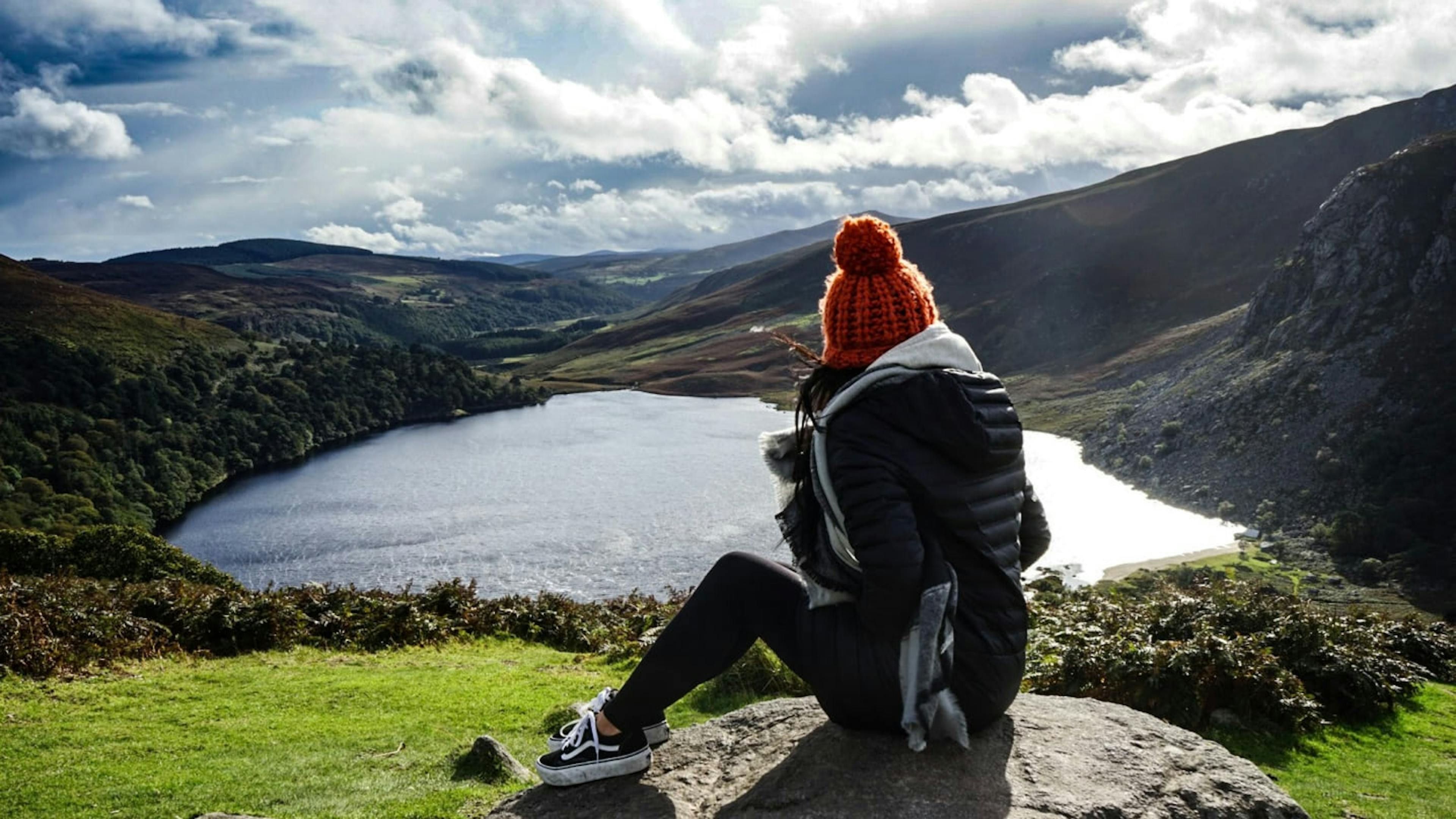 A woman allows her mental and emotional state to be transformed by the beauty of the Irish mountains.