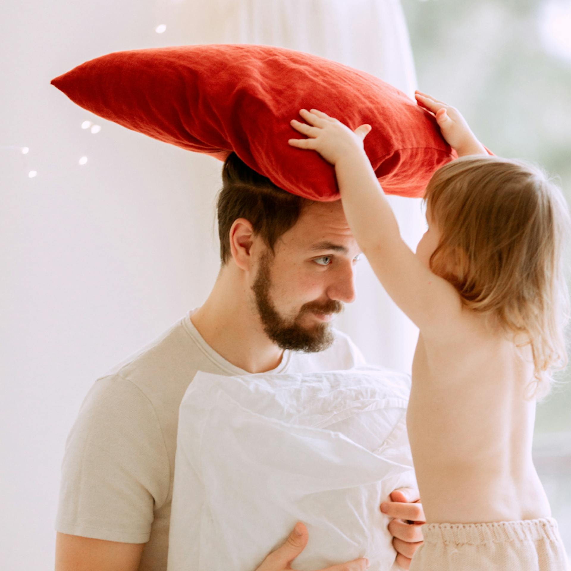 A father with ADHD allows his child to explore their creativity.