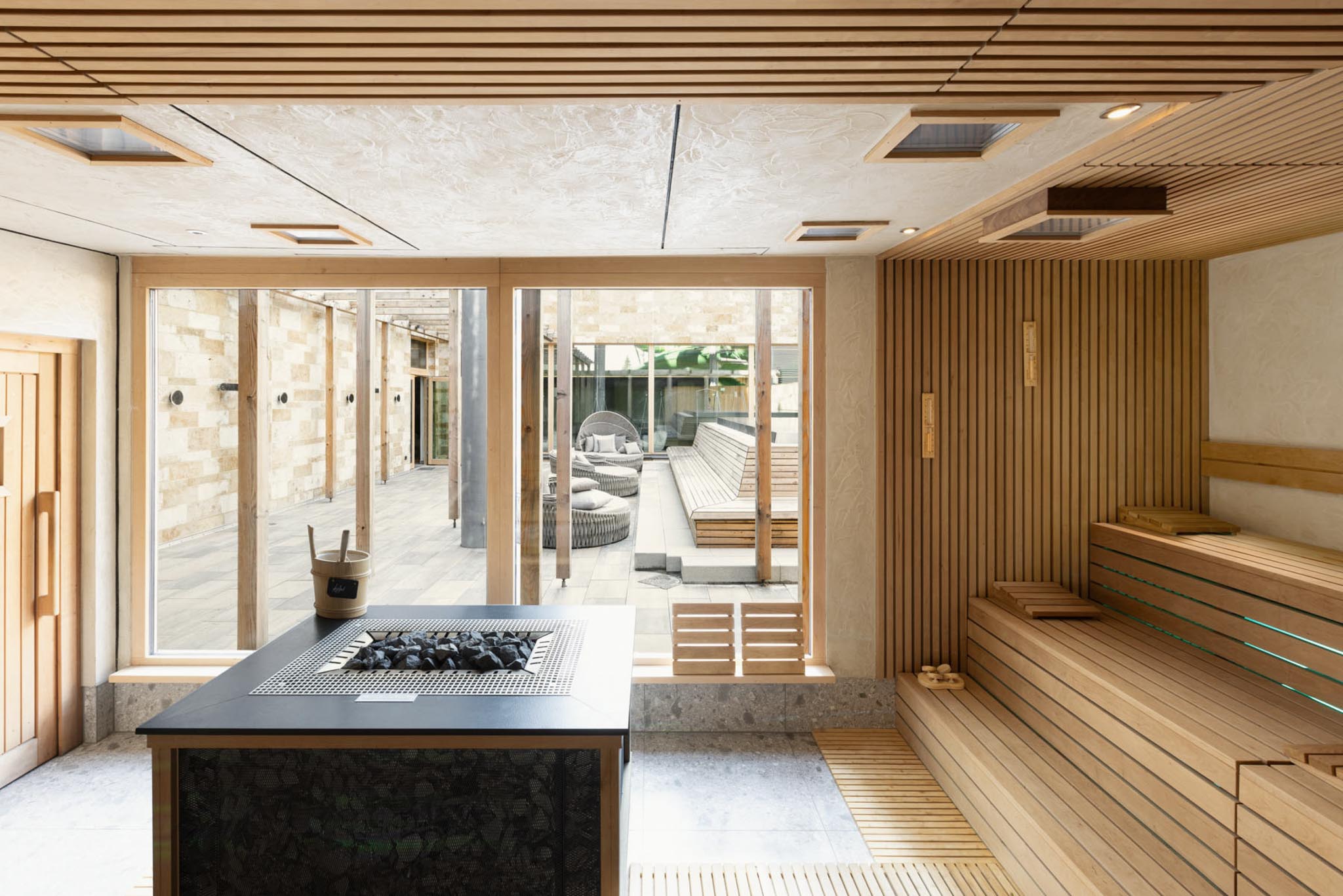 Sauna in the adults-only sauna area at The Grand Green – Familux Resort.