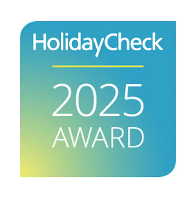 Holiday Check Award 2025 für Platz 2 der Familienhotel Deutschlands.
