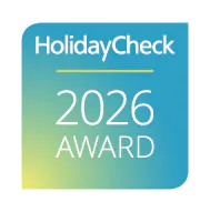 Holiday Check Award 2025 für Platz 1 der besten Hotels Deutschlands.