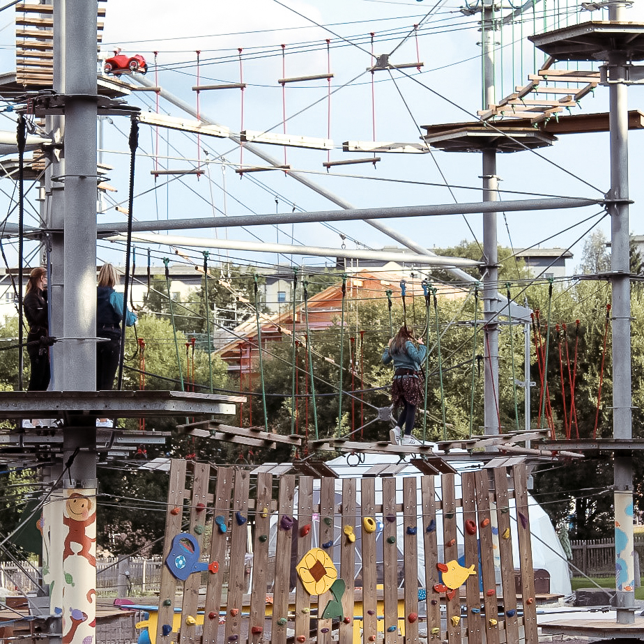 Golf climbing park with climbing frame in Oberhof.