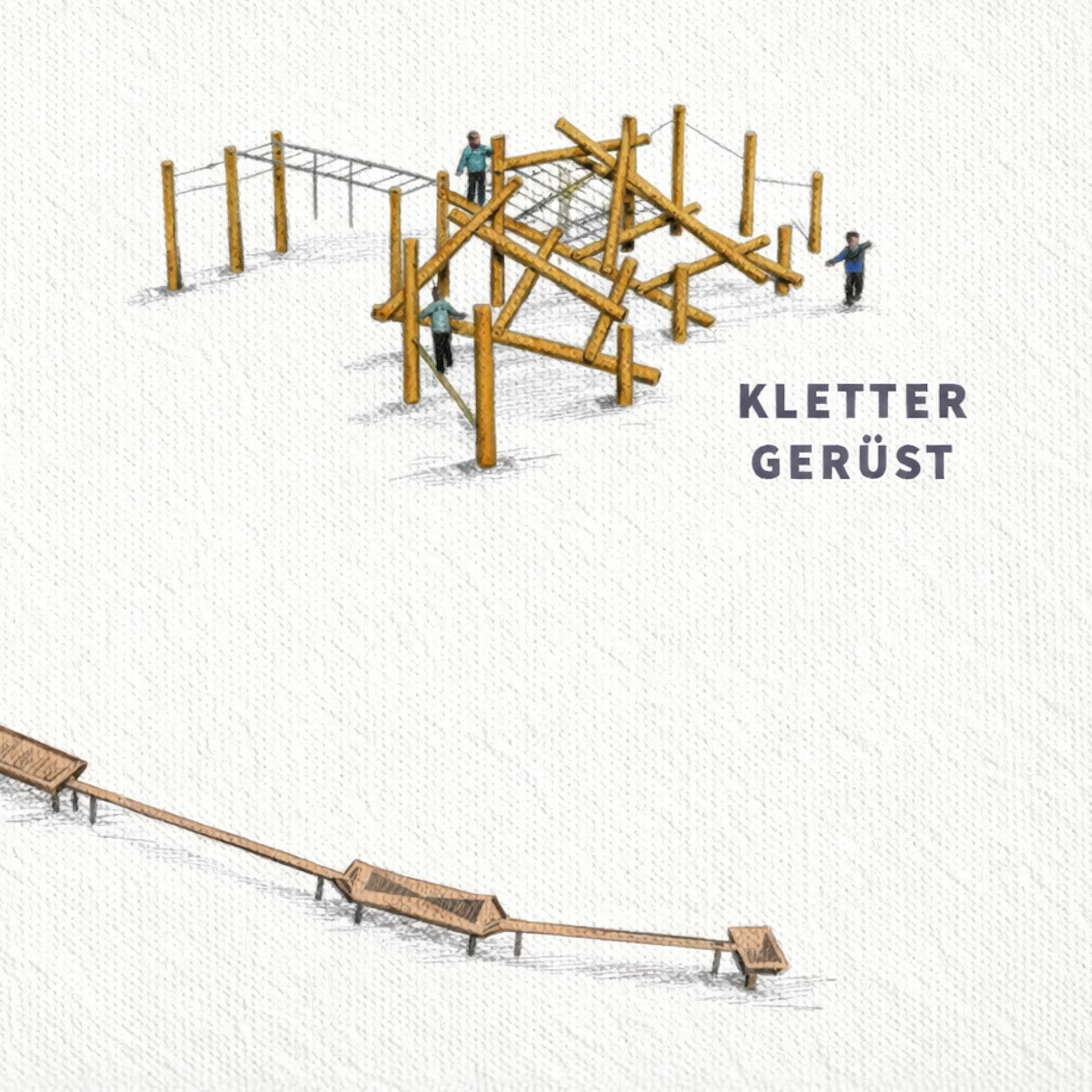 Preview of a marble run and climbing frame at The Grand Green – Familux Resort.