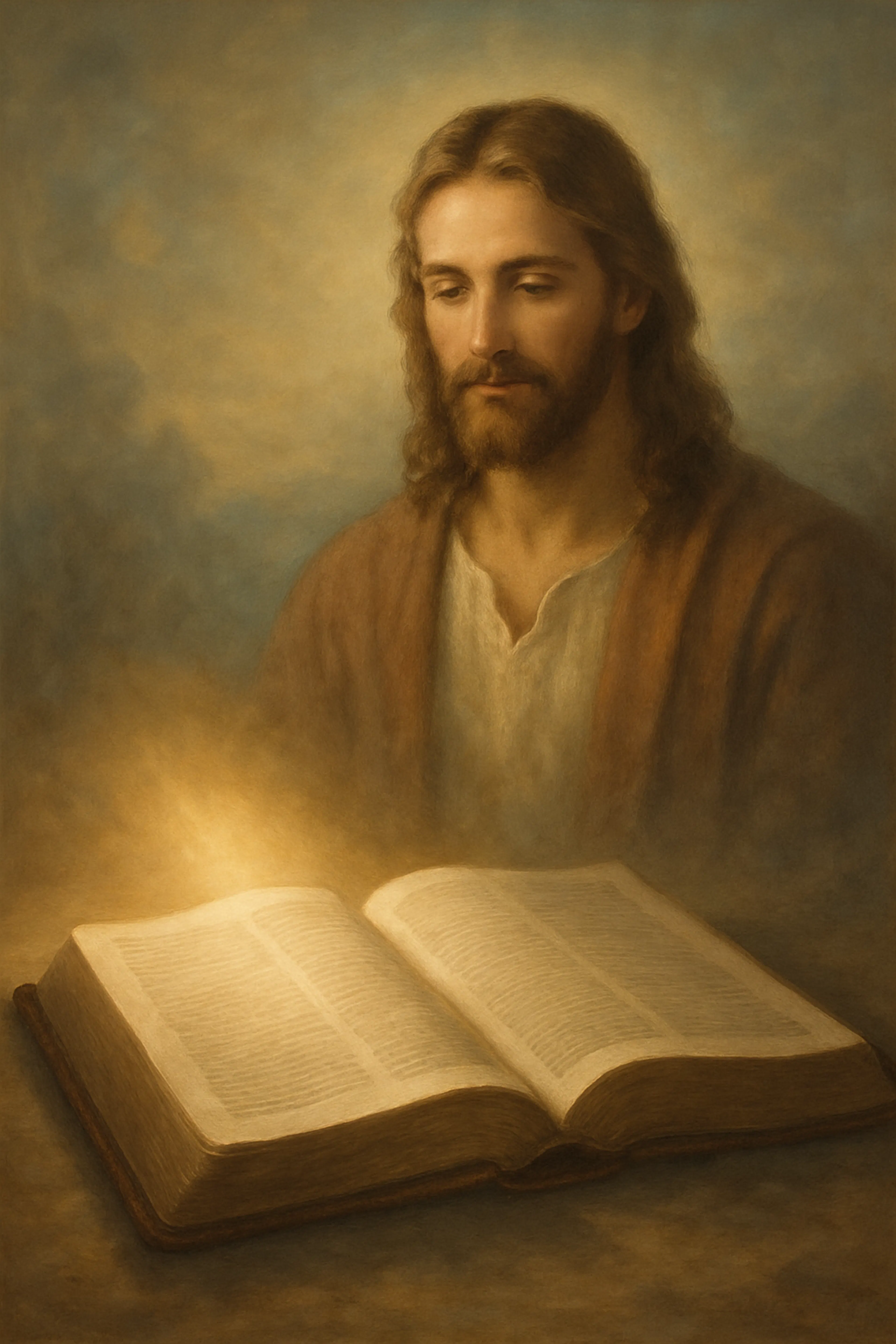 Jesus open Bible
