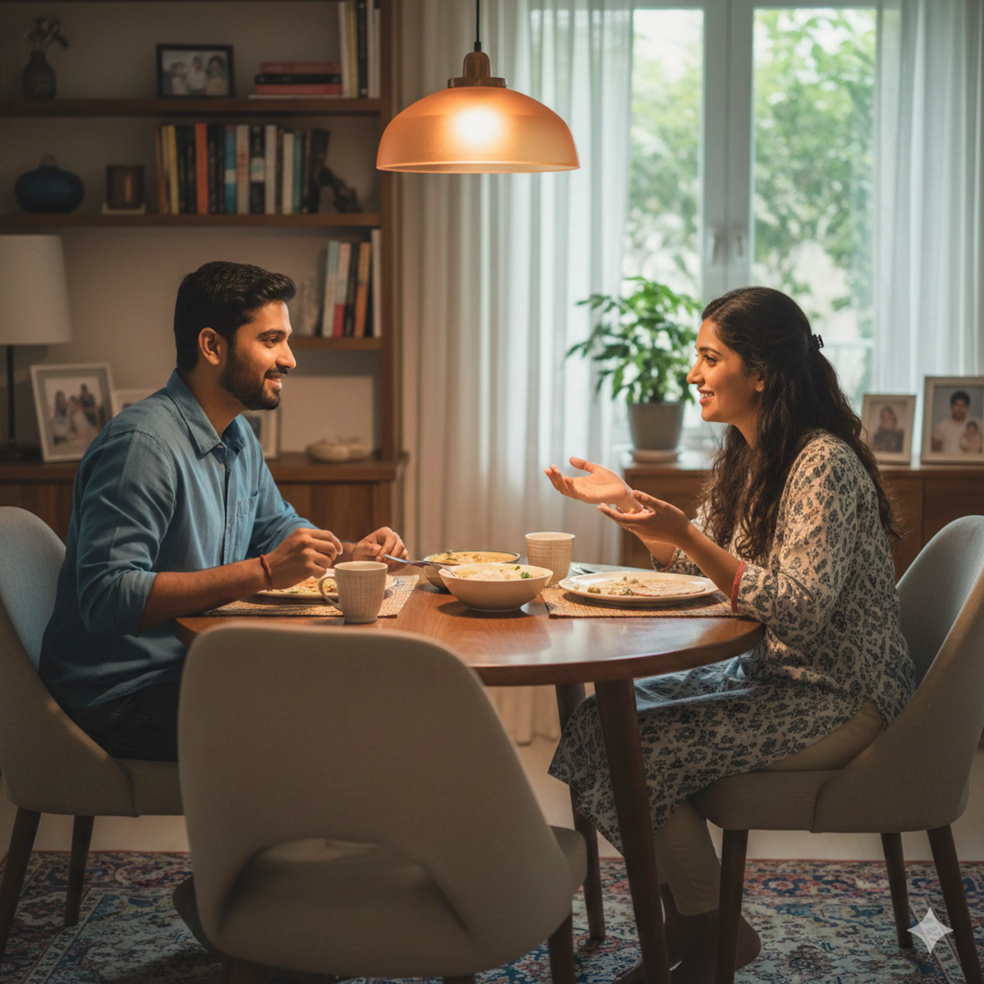 Couple talking