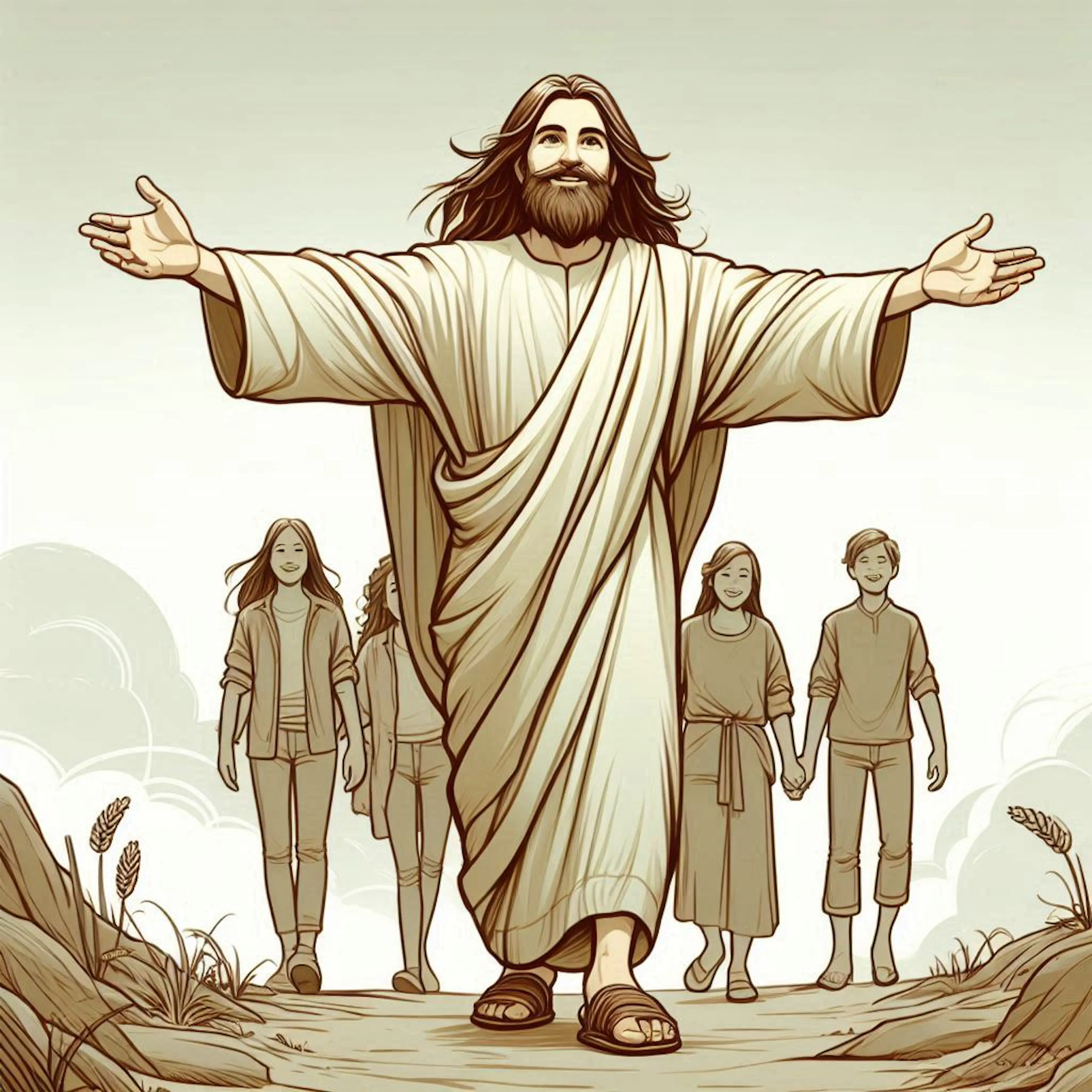 Jesus welcoming
