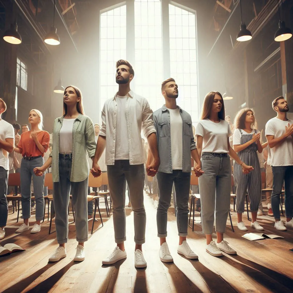 worship hands holding