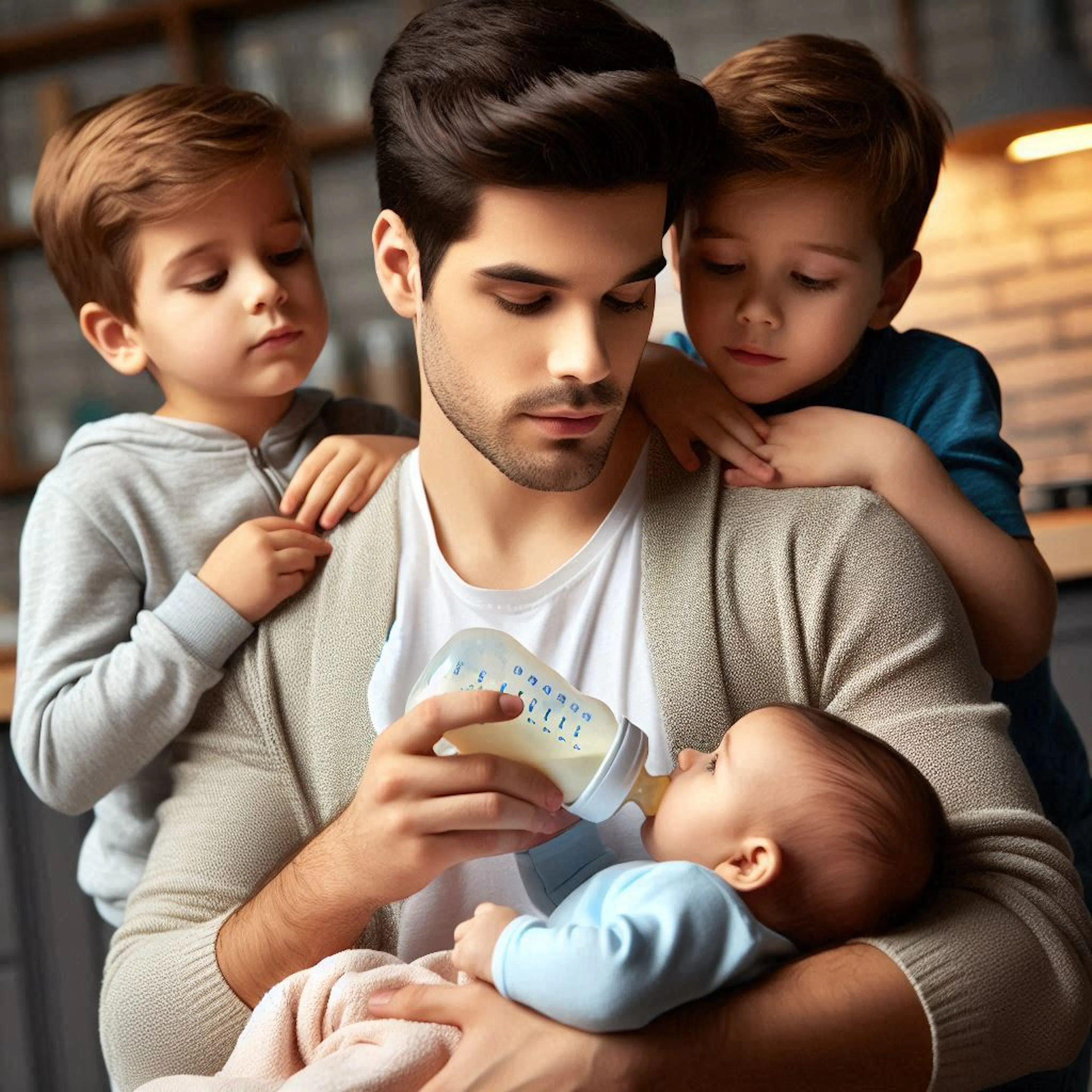 Dad feeding