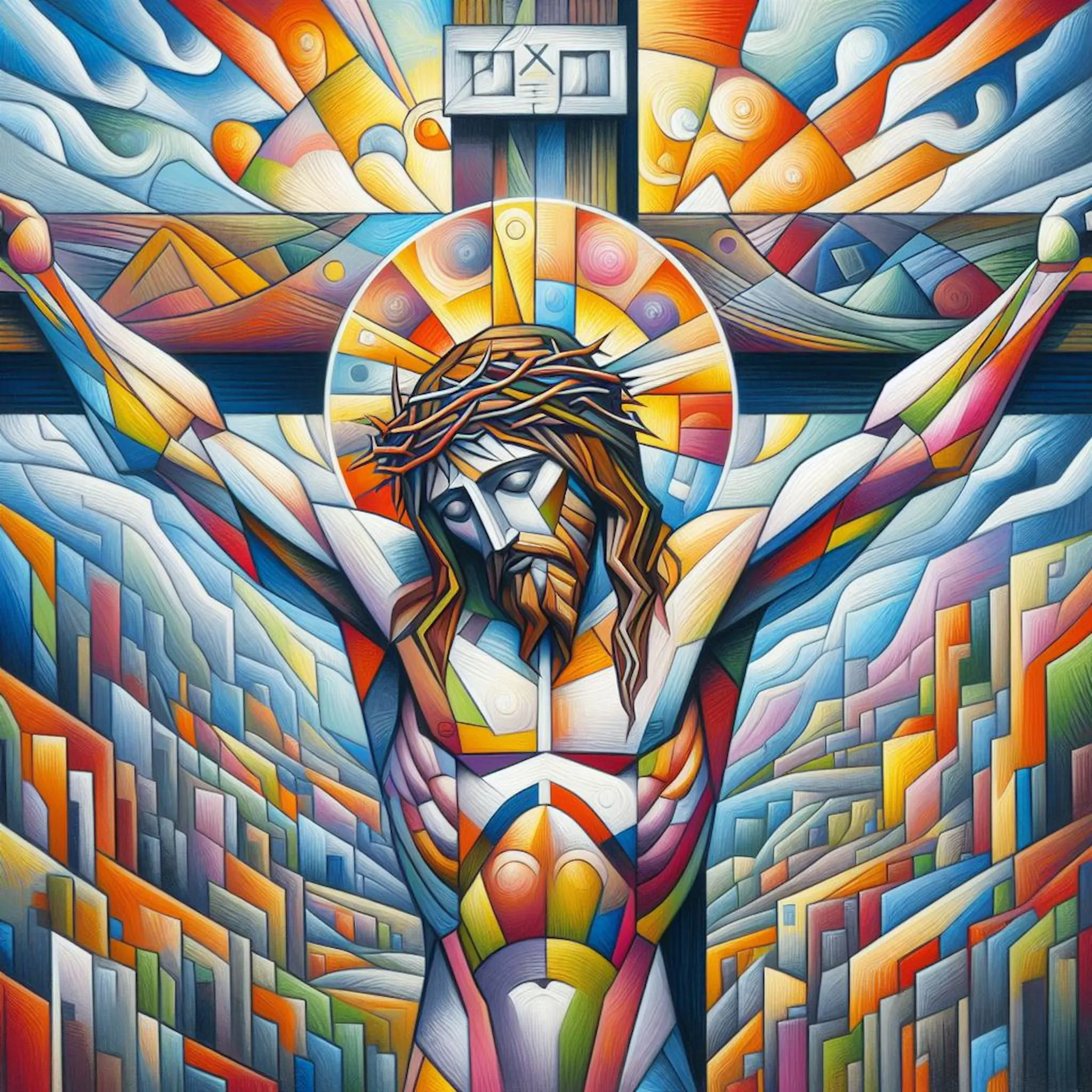 Christ on Cross Picasso style