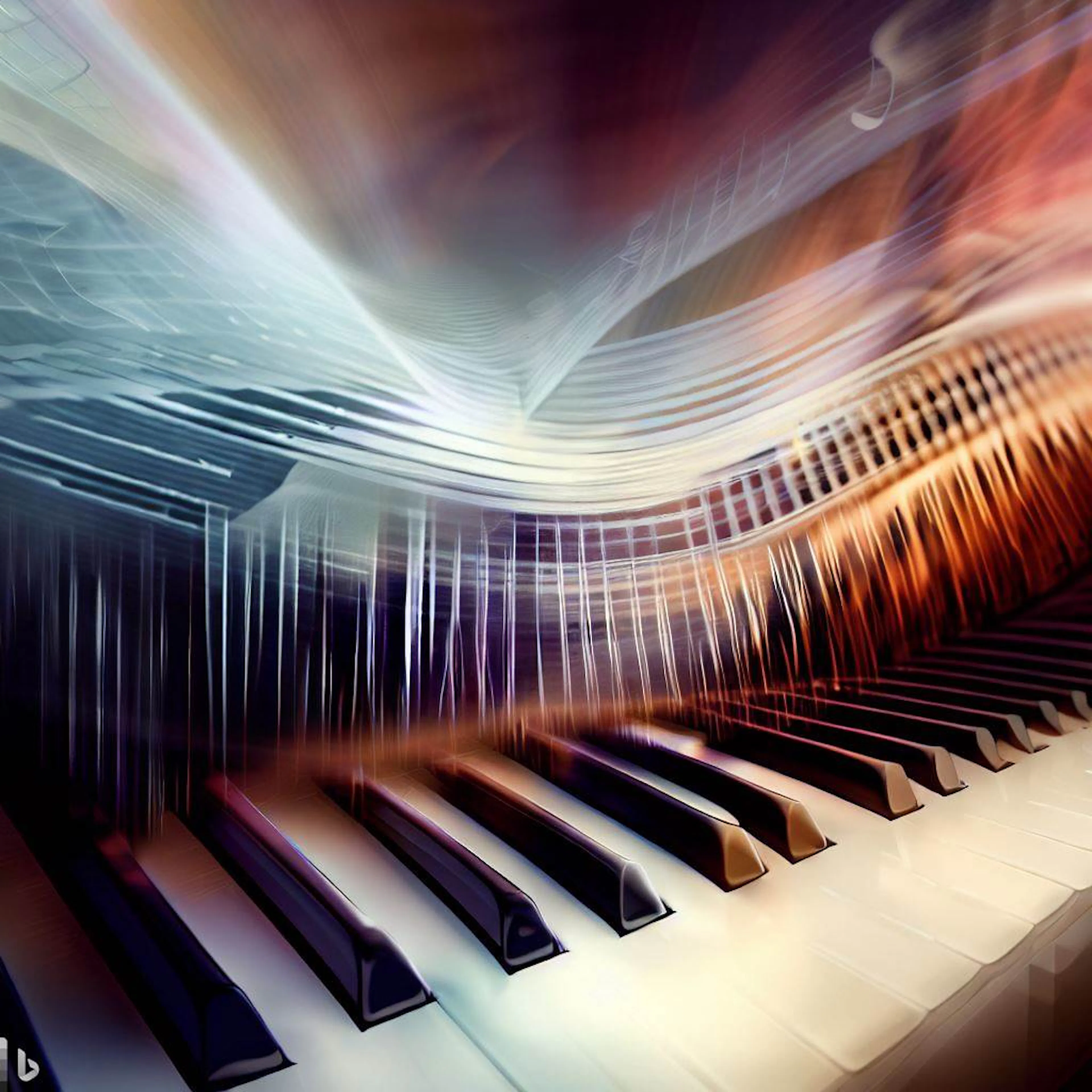 keyboard and harp